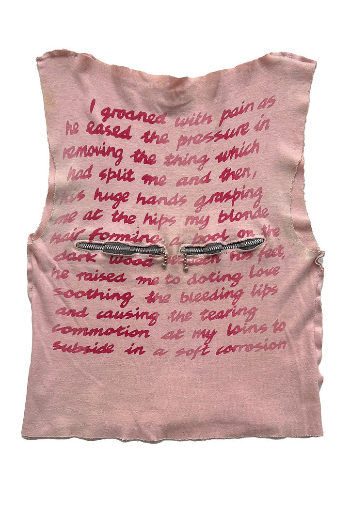 VIVIENNE WESTWOOD & MALCOLM MCLAREN "I GROANED WITH PAIN" SEX T-SHIRT 1975
