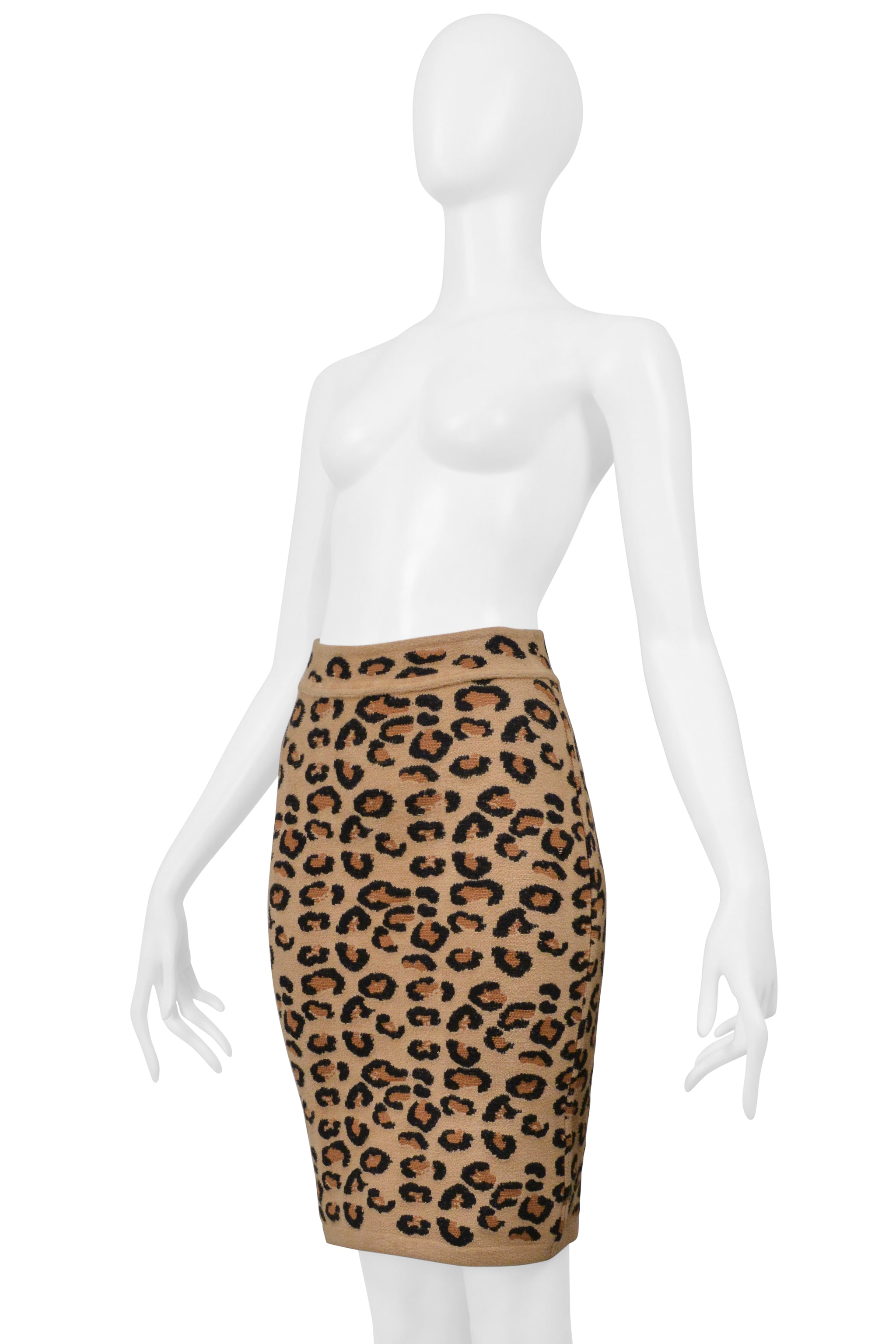 ALAIA LEOPARD PRINT SKIRT 1991