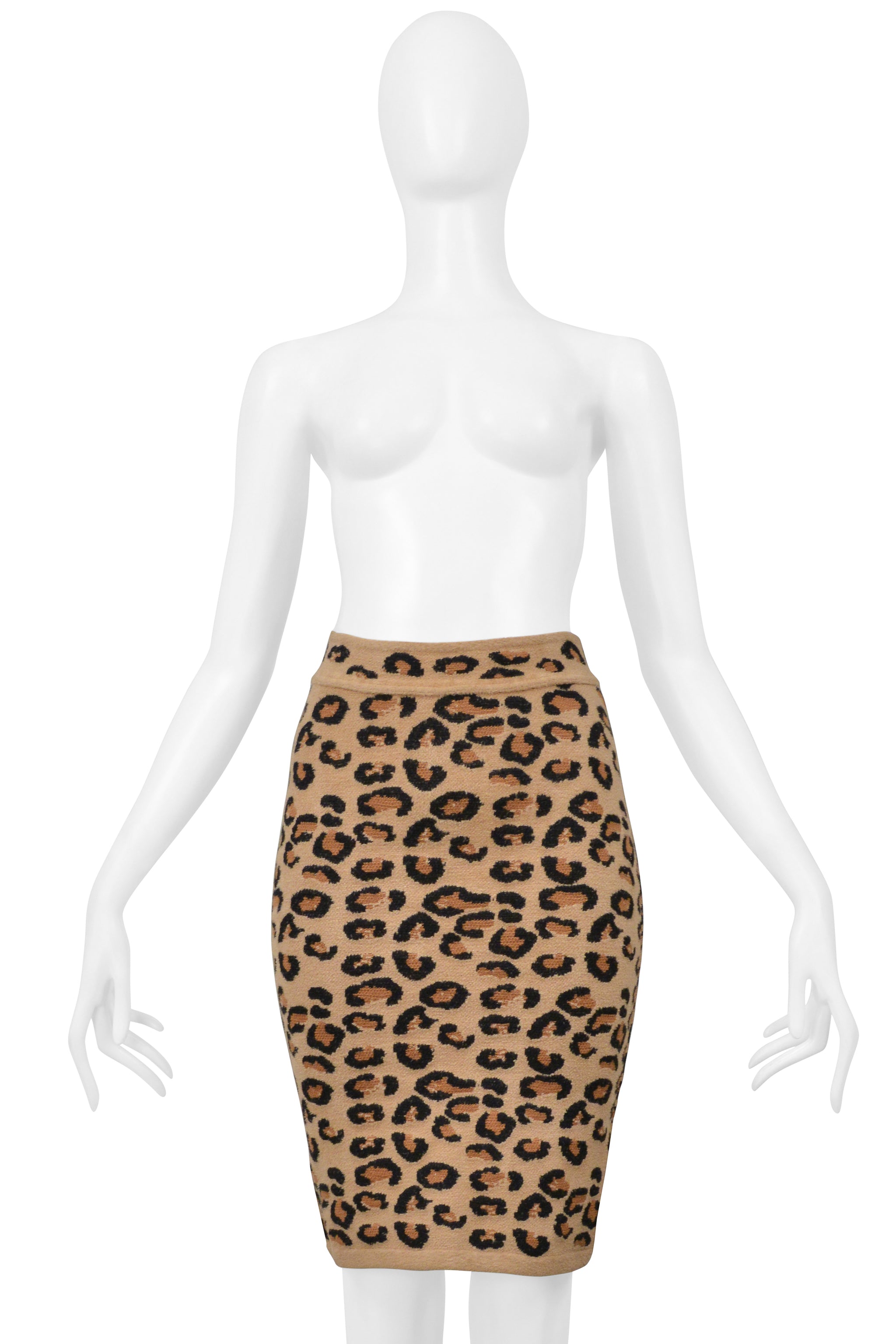 ALAIA LEOPARD PRINT SKIRT 1991