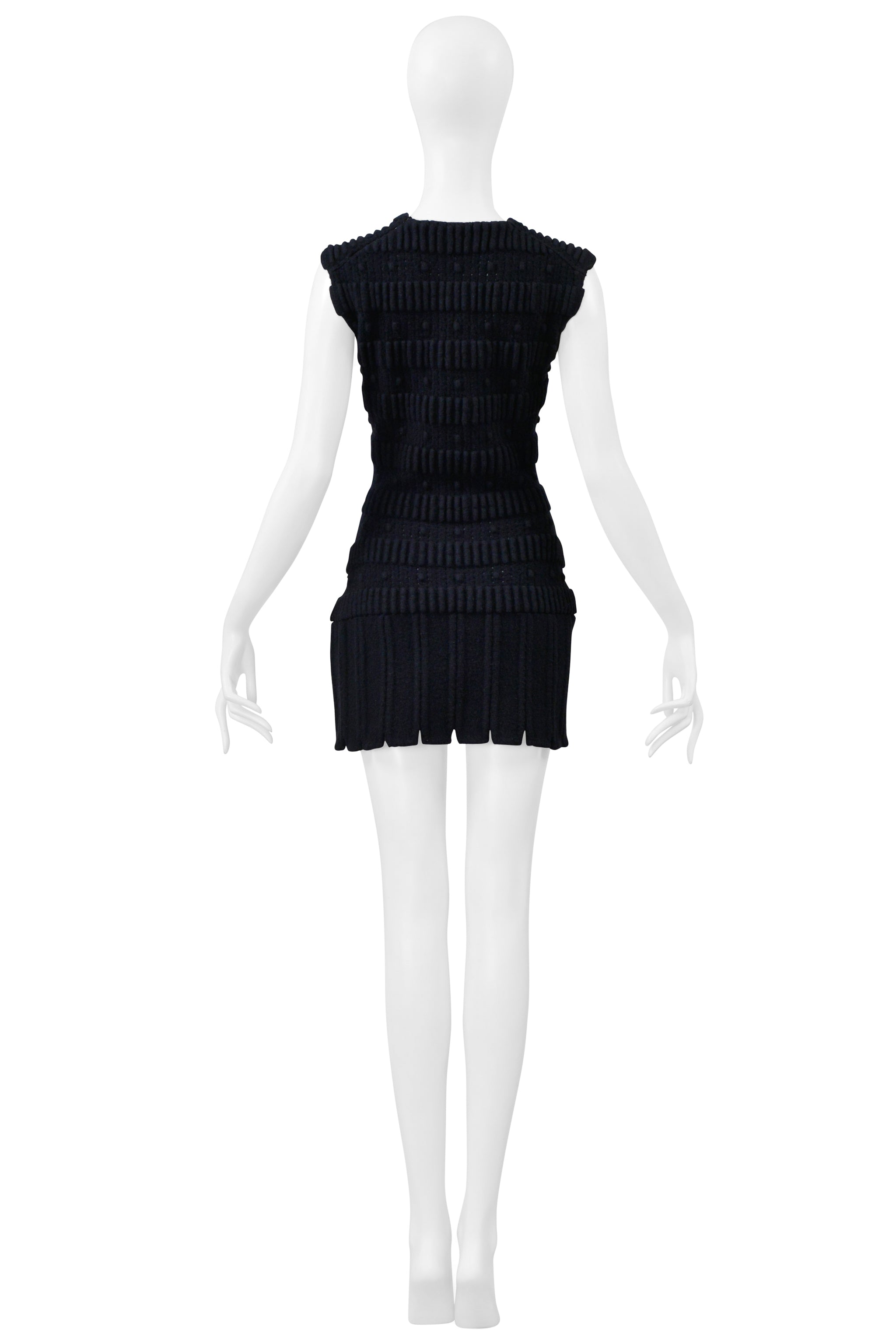 ALAIA BLACK GLADIATOR DRESS 1990S