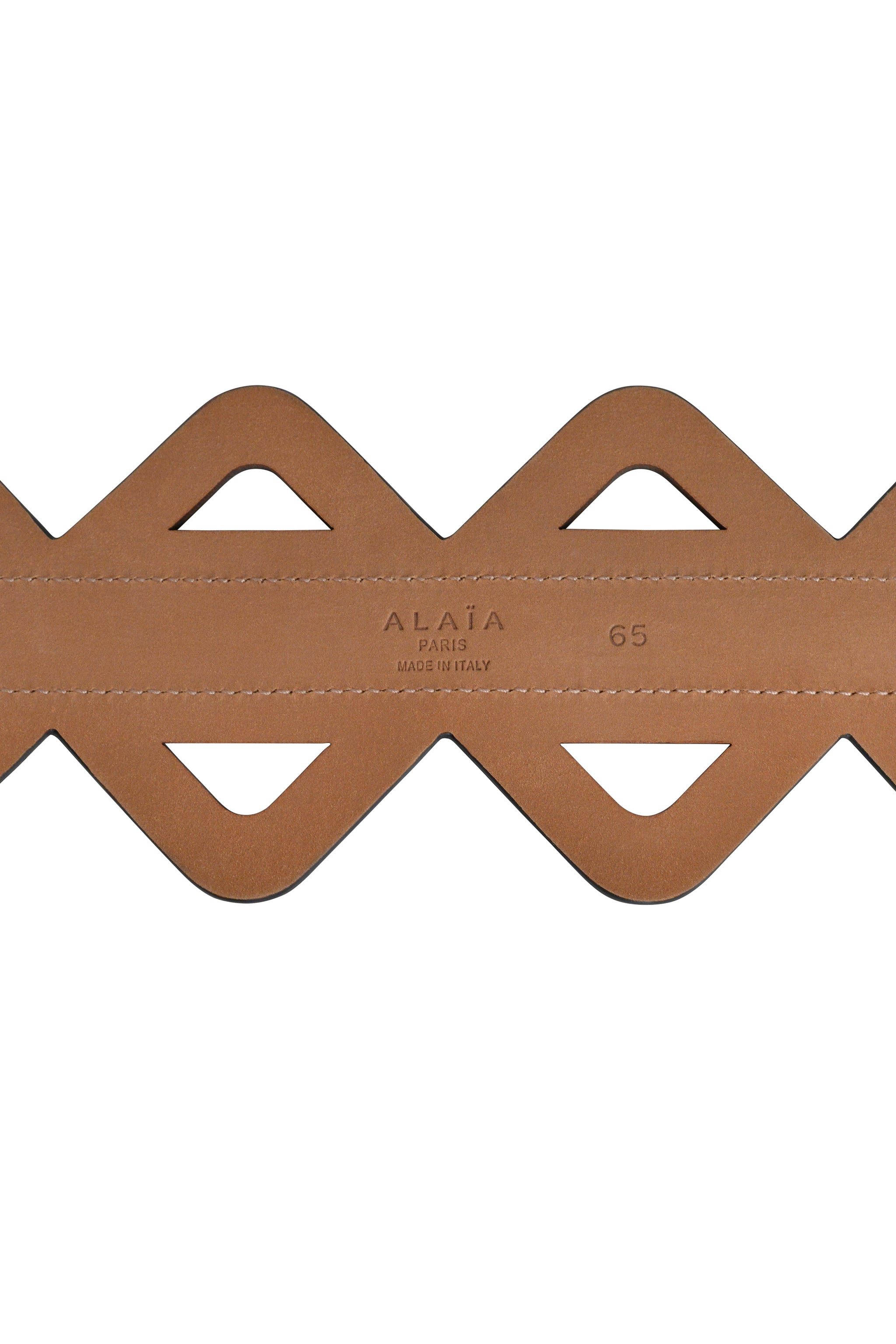 ALAIA BLACK LEATHER LATTICE CORSET BELT