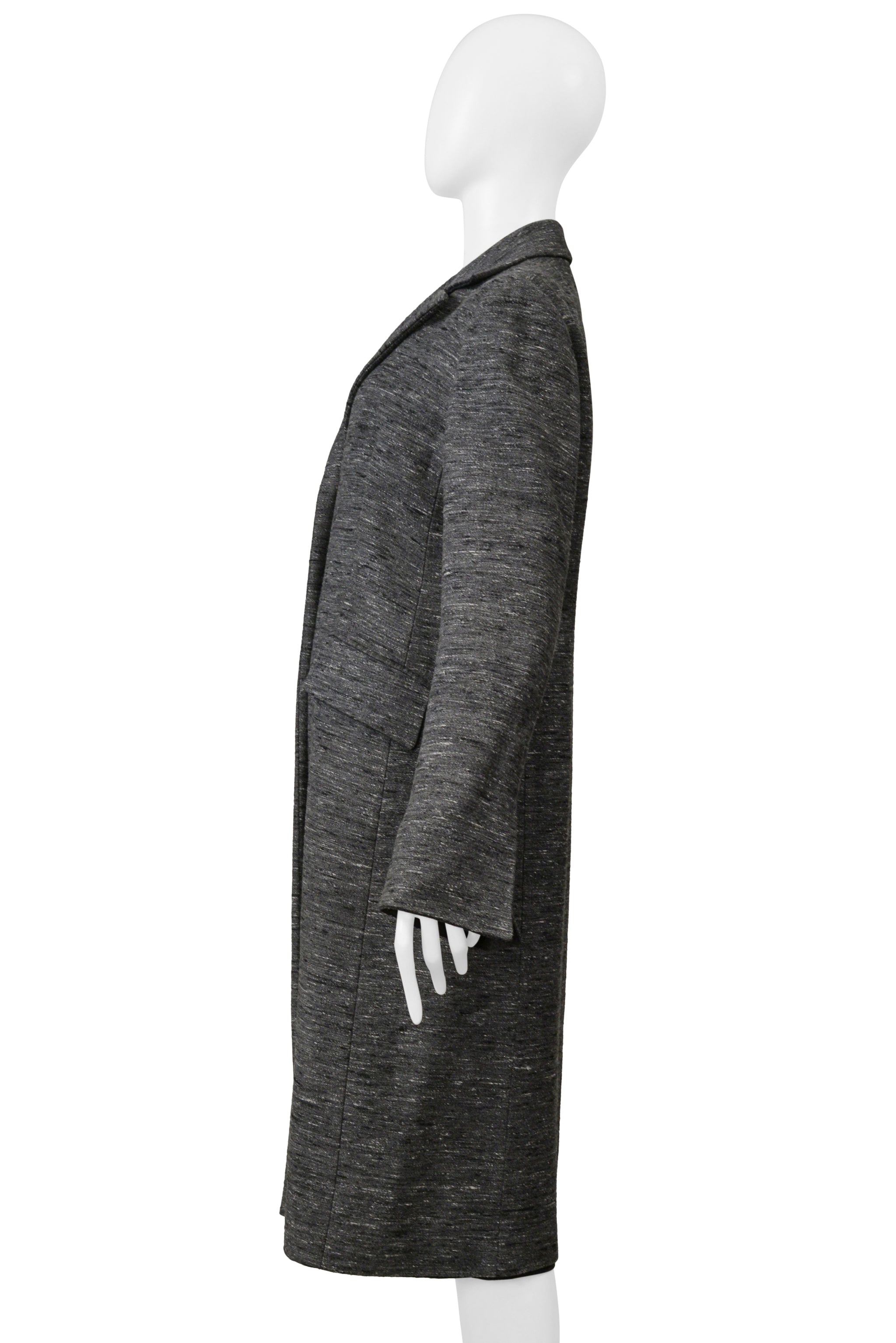 ALBERTA FERRETTI GREY MELANGE COAT