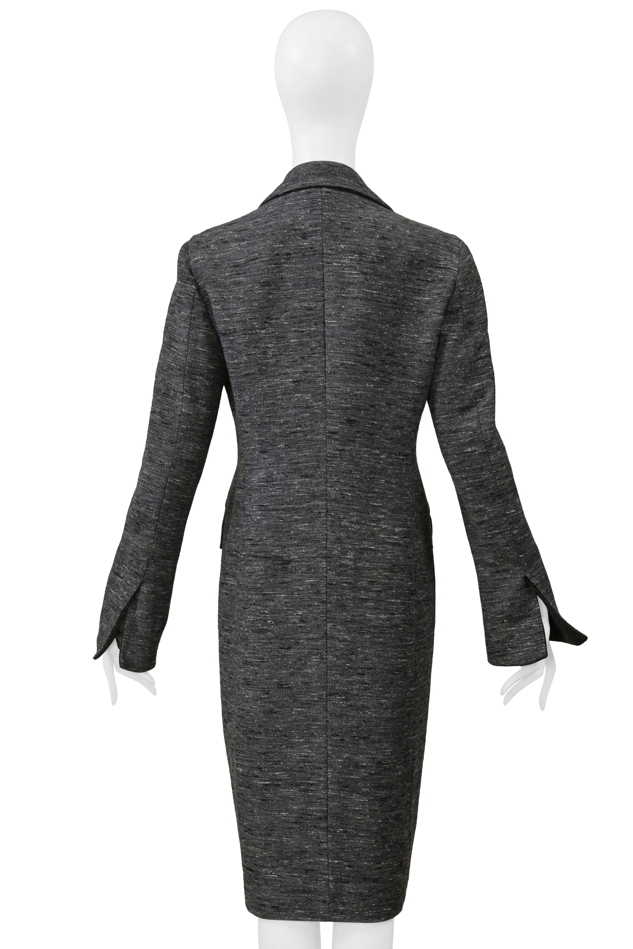 ALBERTA FERRETTI GREY MELANGE COAT