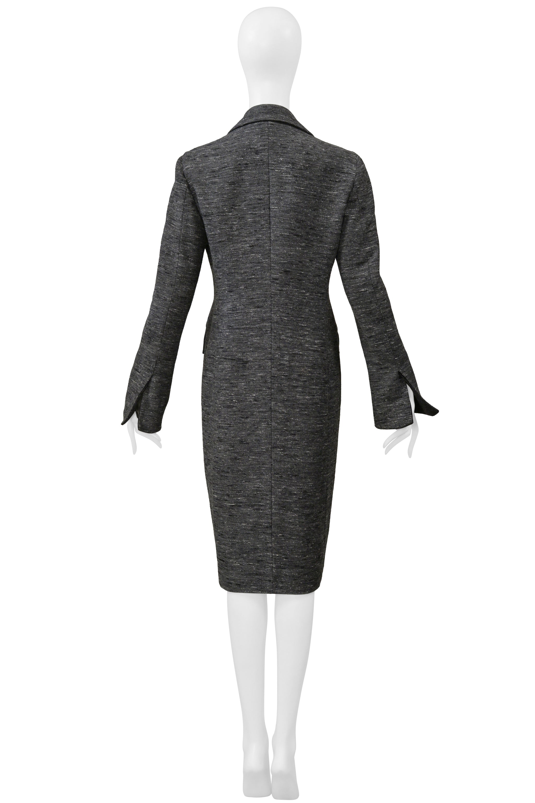 ALBERTA FERRETTI GREY MELANGE COAT