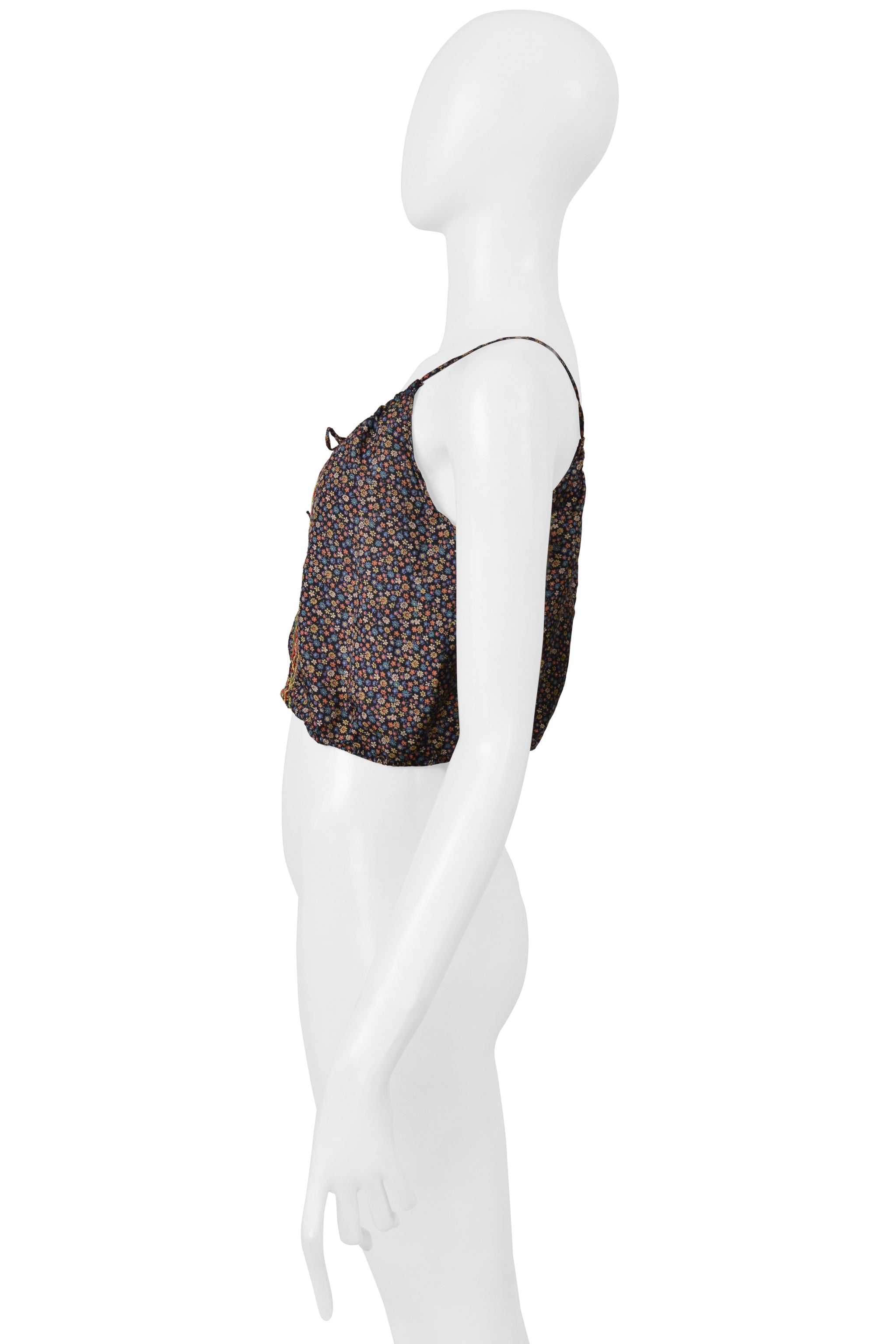 ANNA SUI FLORAL MINI TANK WITH TIES