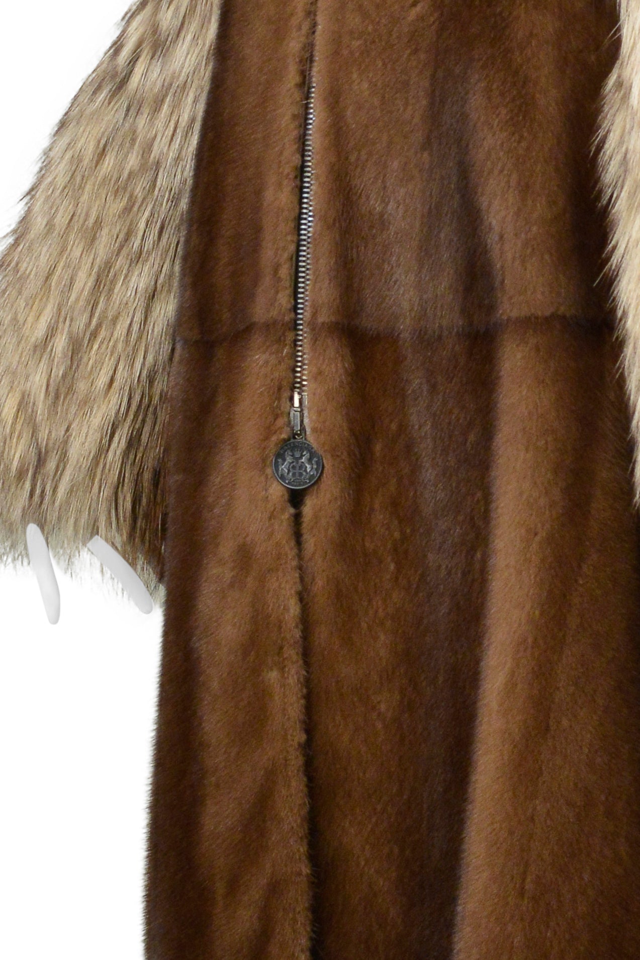 BALENCIAGA BY DEMNA GVASALIA MINK & FOX FUR COAT WITH DETACHABLE COLLAR 2016