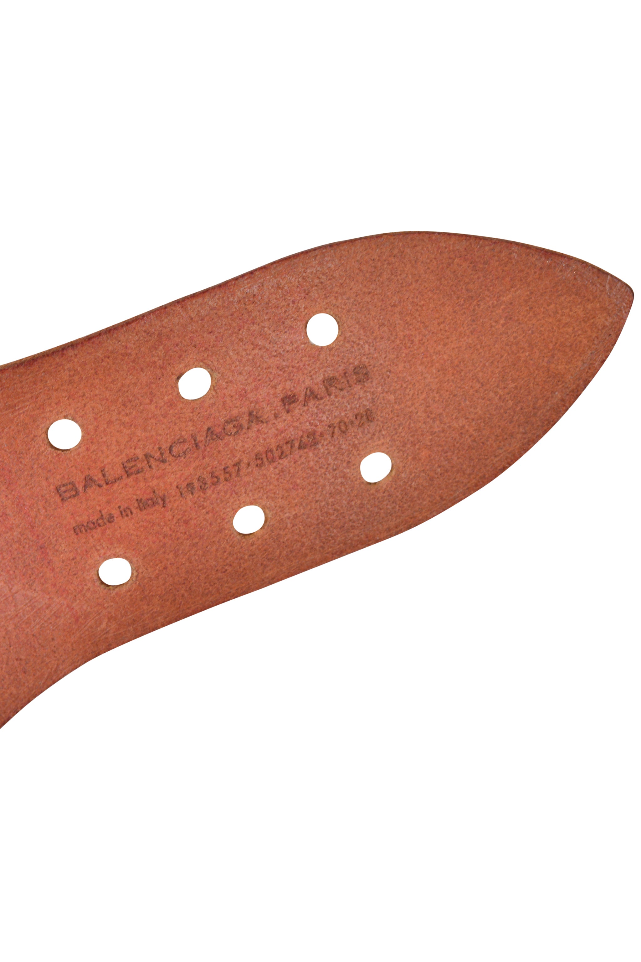 BALENCIAGA BY NICOLAS GHESQUIERE ORANGE LEATHER BRAIDED BELT