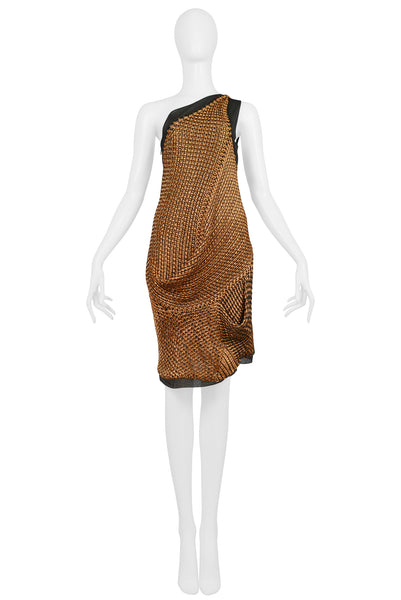 ワンピース BALENCIAGA 'Semiaderente' dress BALENCIAGA BY NICOLAS GHESQUIERE COPPER WIRE CROCHET DRESS 2007
