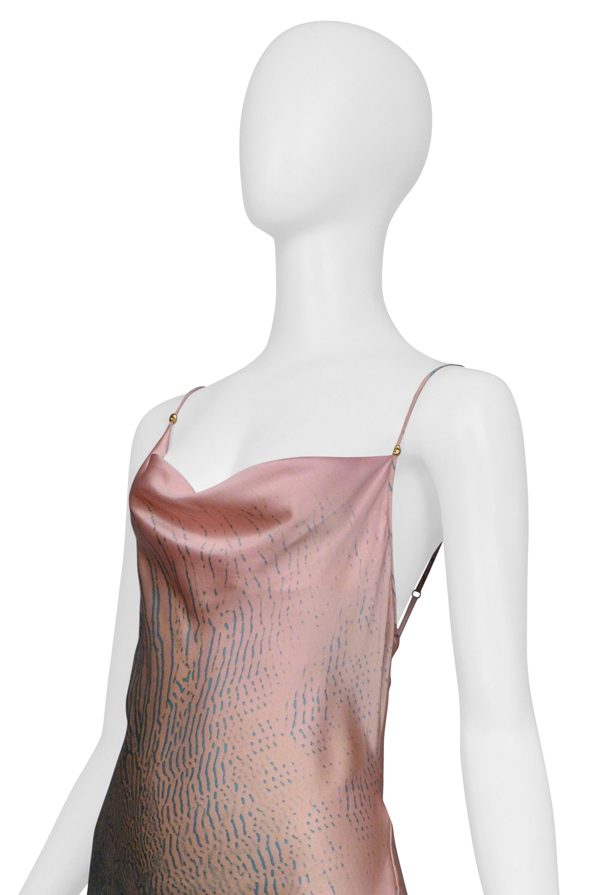ROBERTO CAVALLI PINK AND BLUE CORAL DRESS 2001