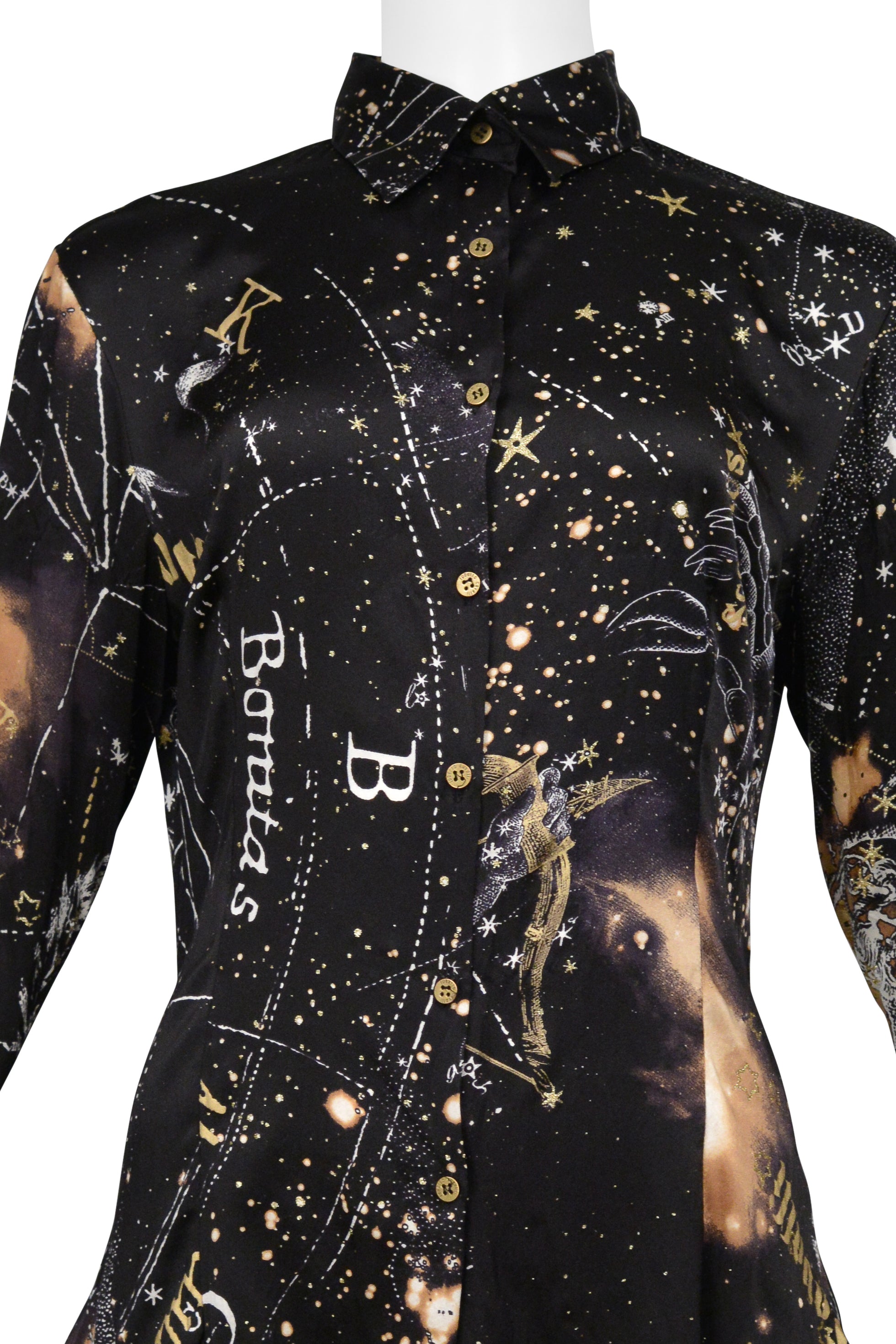 ROBERTO CAVALLI ASTROLOGY BLOUSE WITH CHARMS