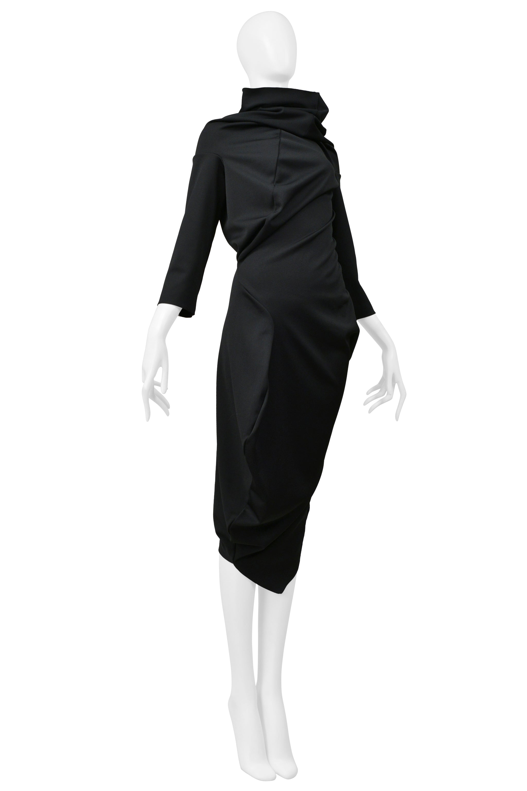 COMME DES GARÇONS FALL BLACK TWISTED CONCEPT DRESS 2002