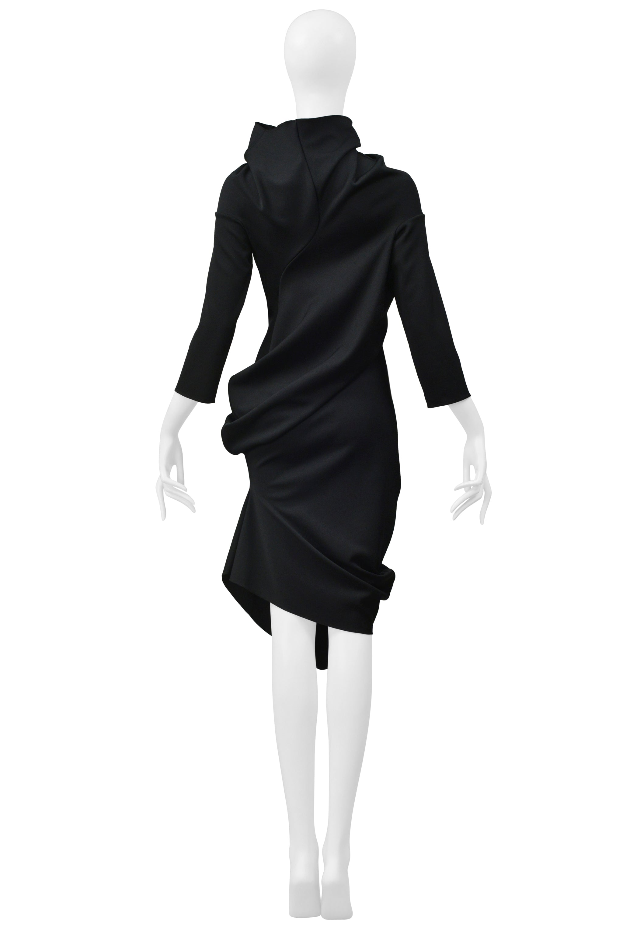 COMME DES GARÇONS FALL BLACK TWISTED CONCEPT DRESS 2002