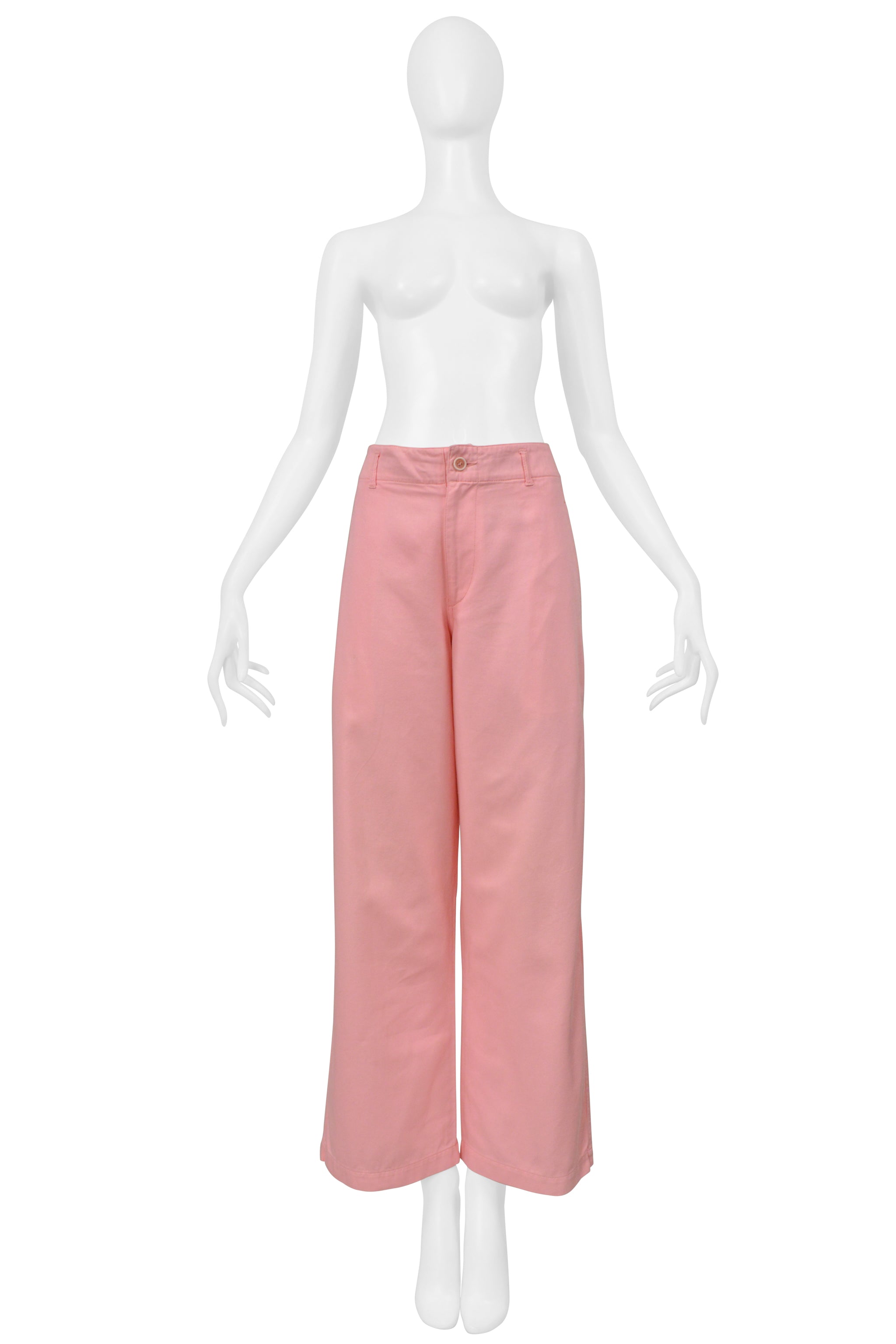COMME DES GARCONS PINK FLAT FRONT PANTS 2004