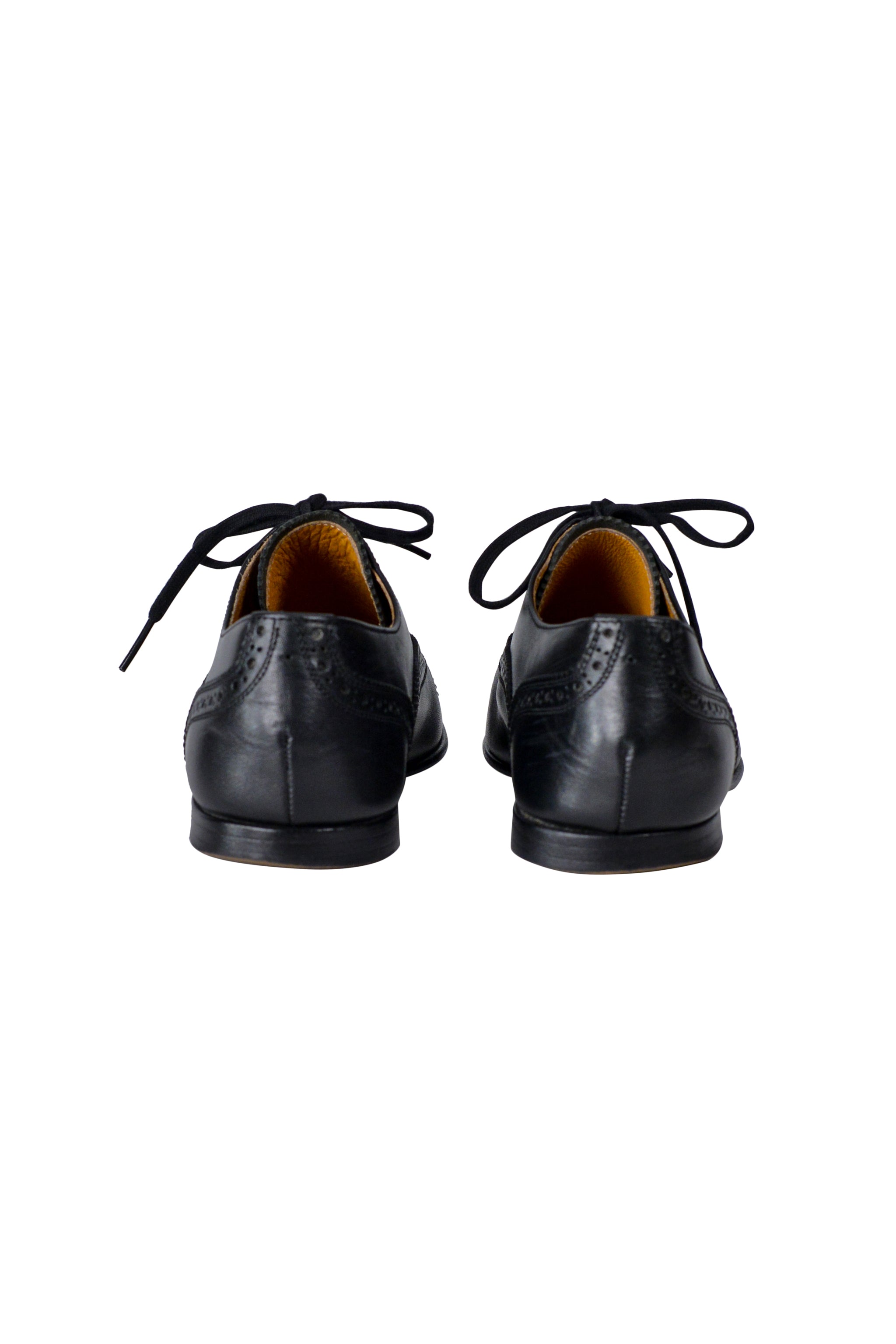 COMME DES GARCONS BLACK LEATHER LACE UP BROGUE SHOES 2000