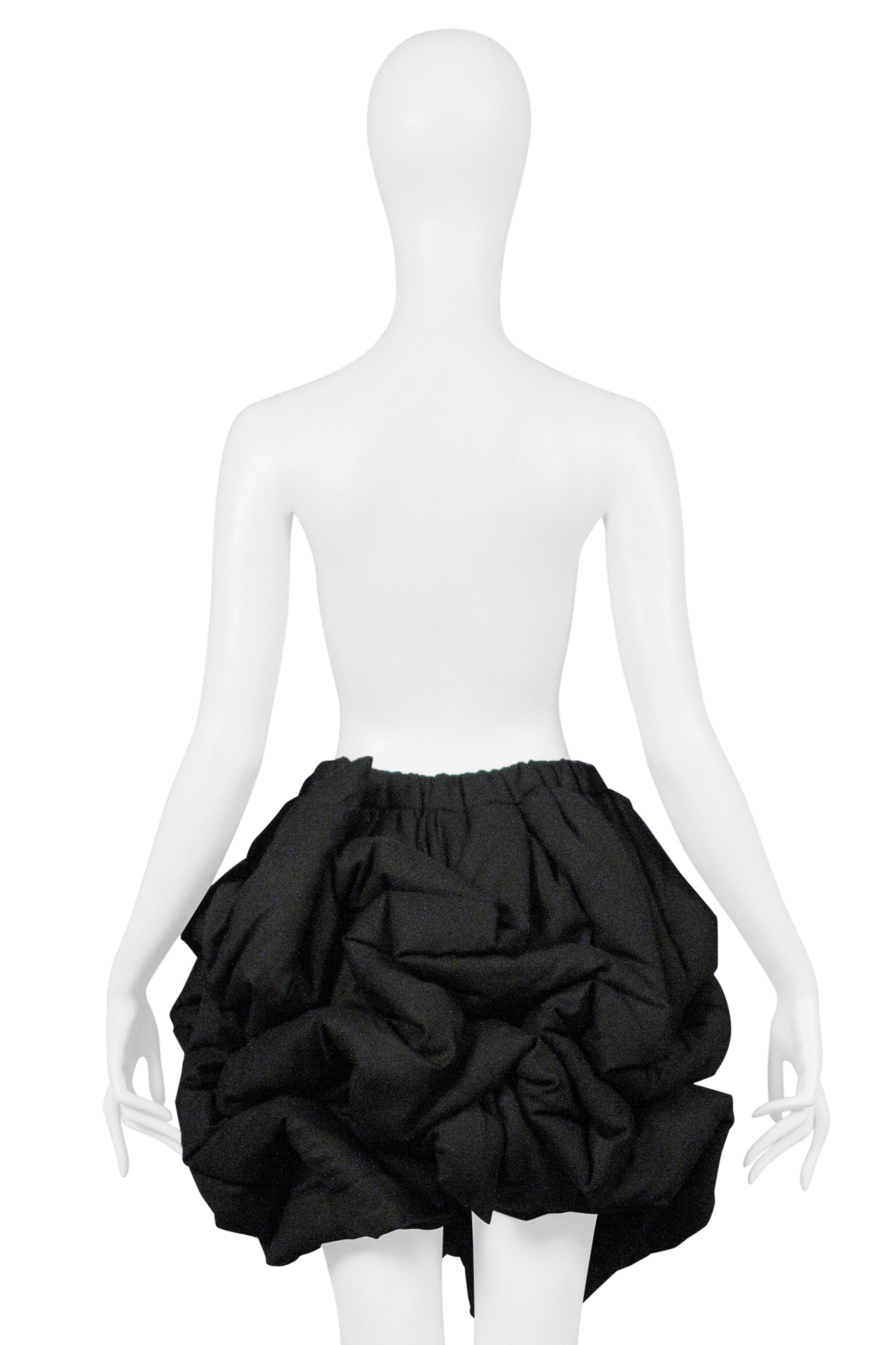 COMME DES GARCONS BLACK PADDED "COIL" SHORTS 2010