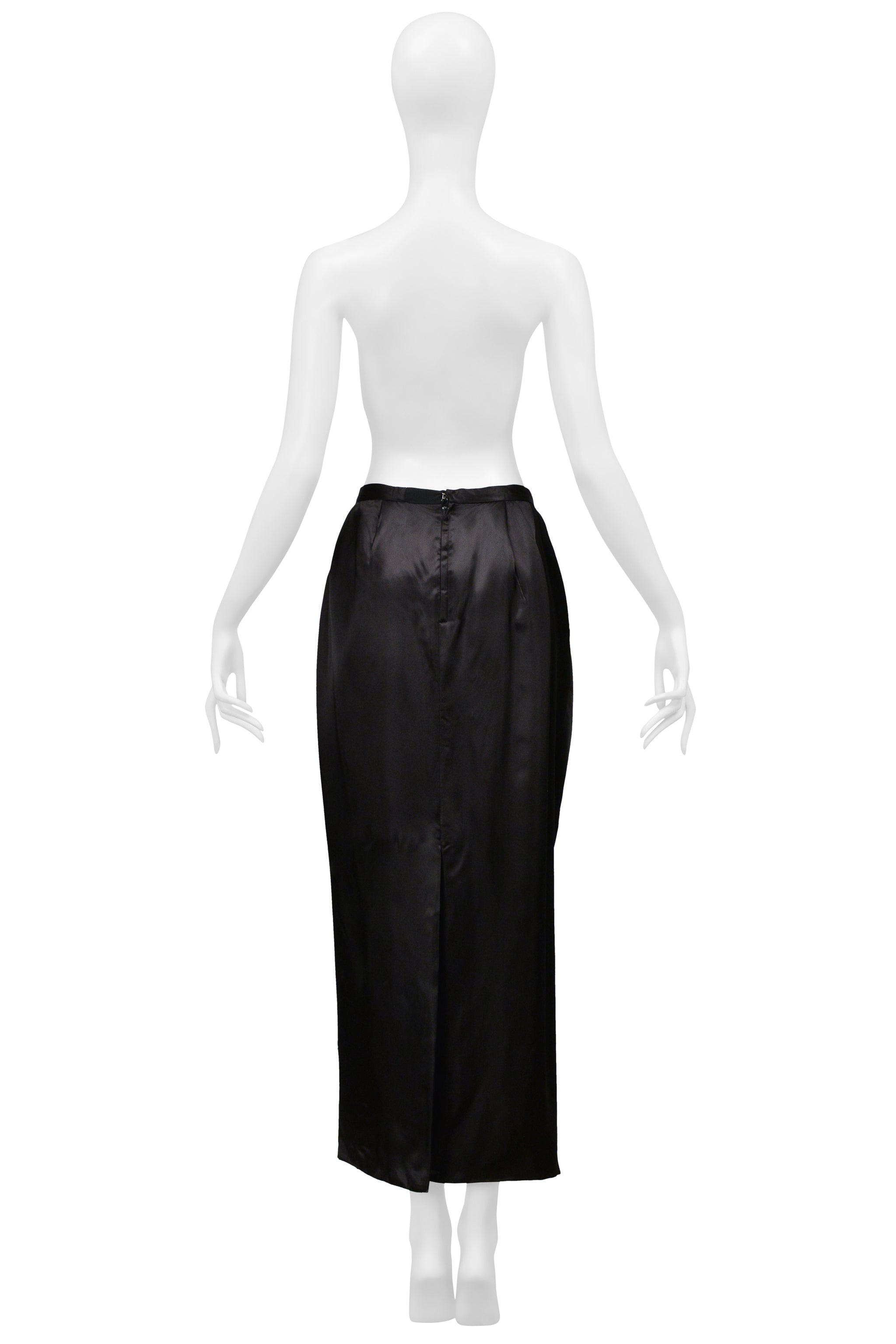 COMME DES GARCONS BLACK SATIN EGG SKIRT