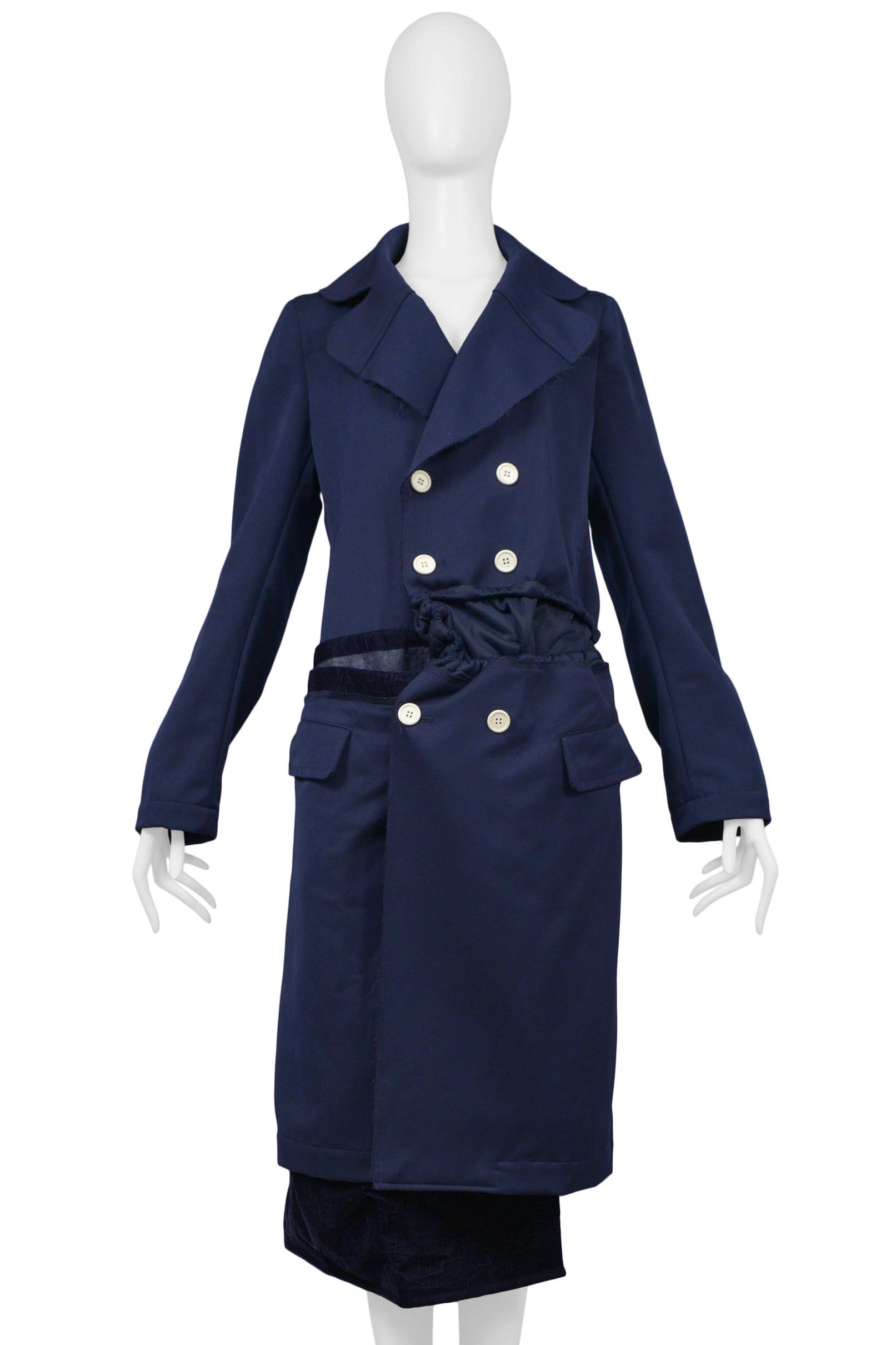 COMME DES GARCONS BLUE DECONSTRUCTED COAT 2008