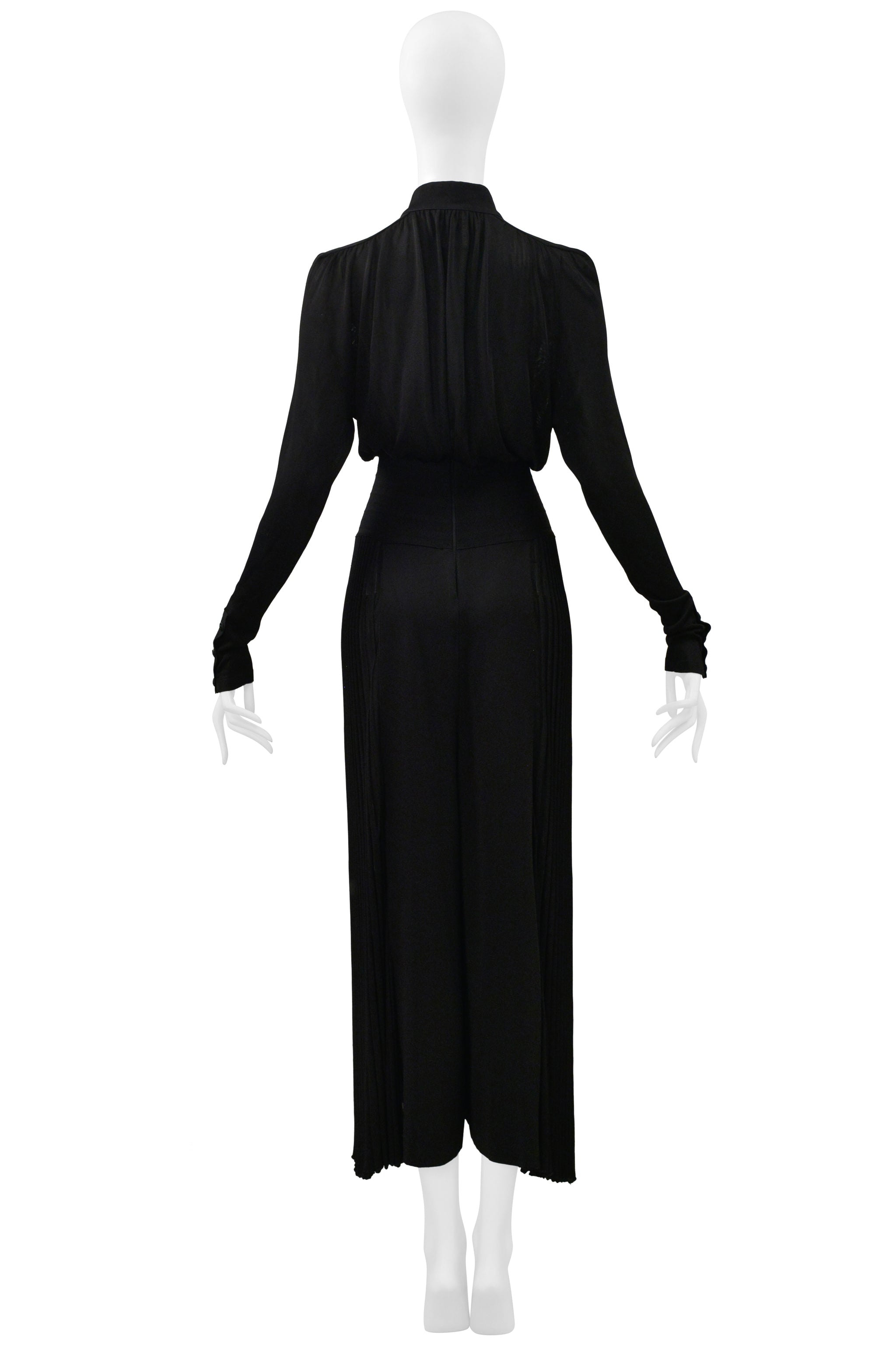 CHANEL BY KARL LAGERFELD BLACK VISCOSE JERSEY JUMPSUIT 2008