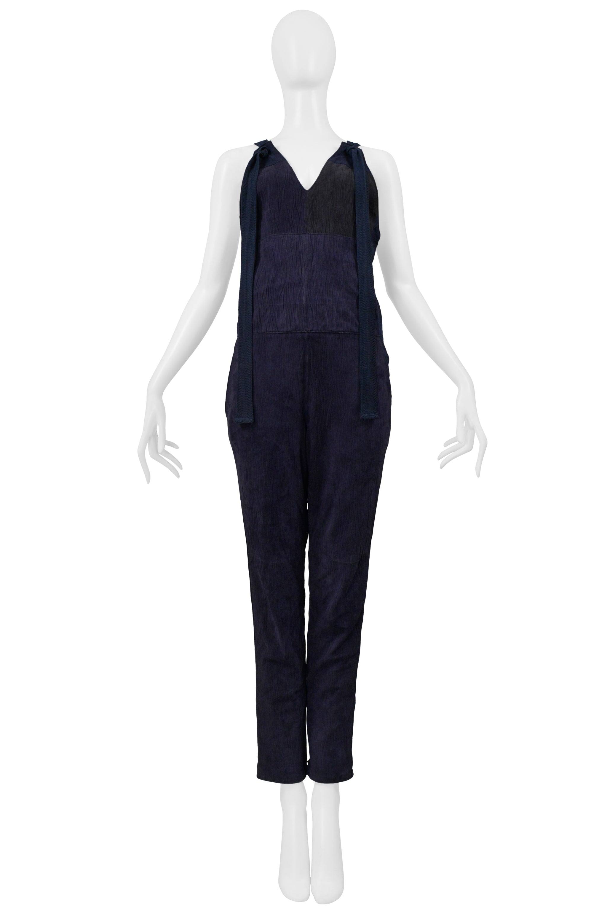 CHLOE BLUE SUEDE & FLAX JUMPSUIT 2014