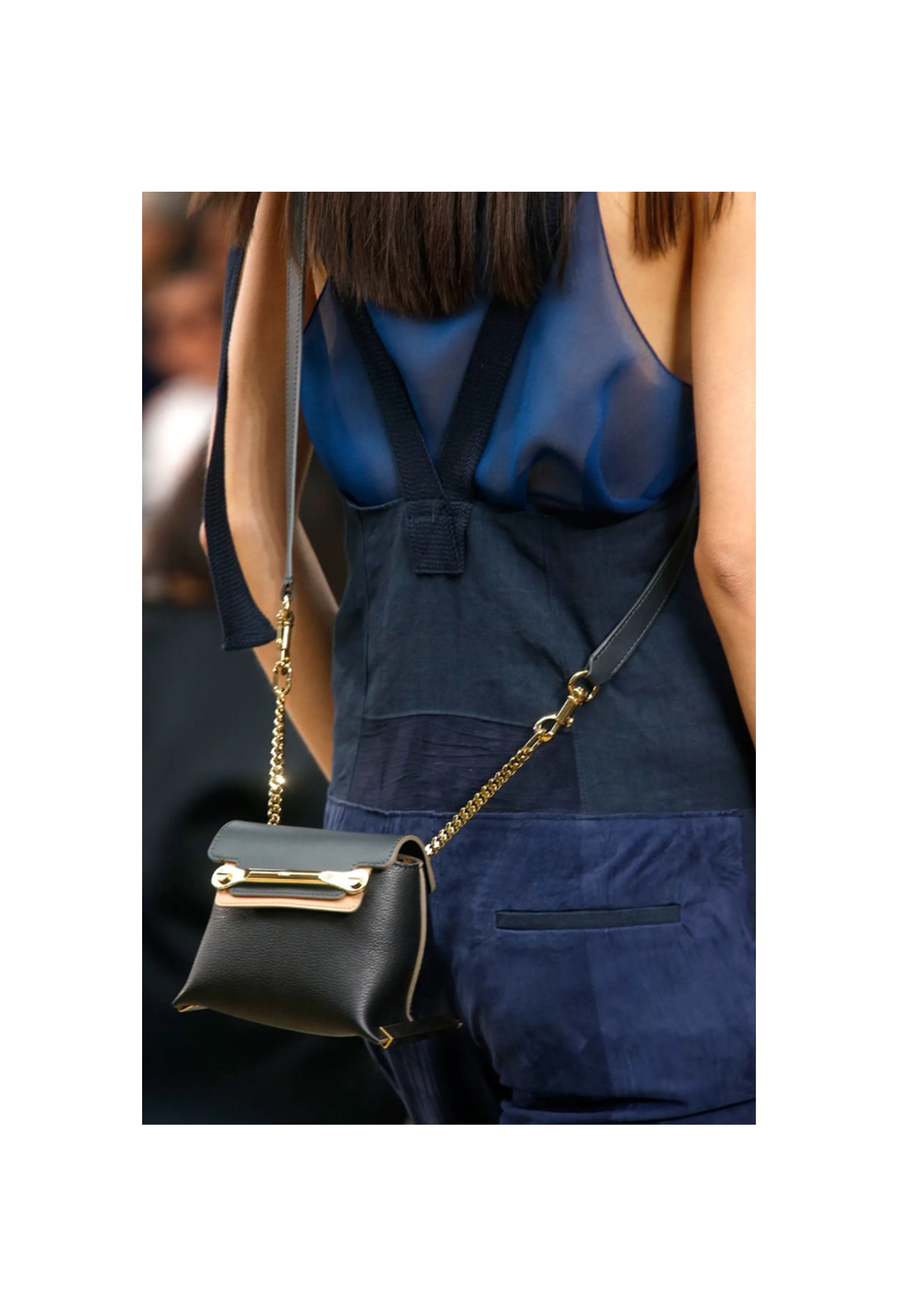 CHLOE BLUE SUEDE & FLAX JUMPSUIT 2014