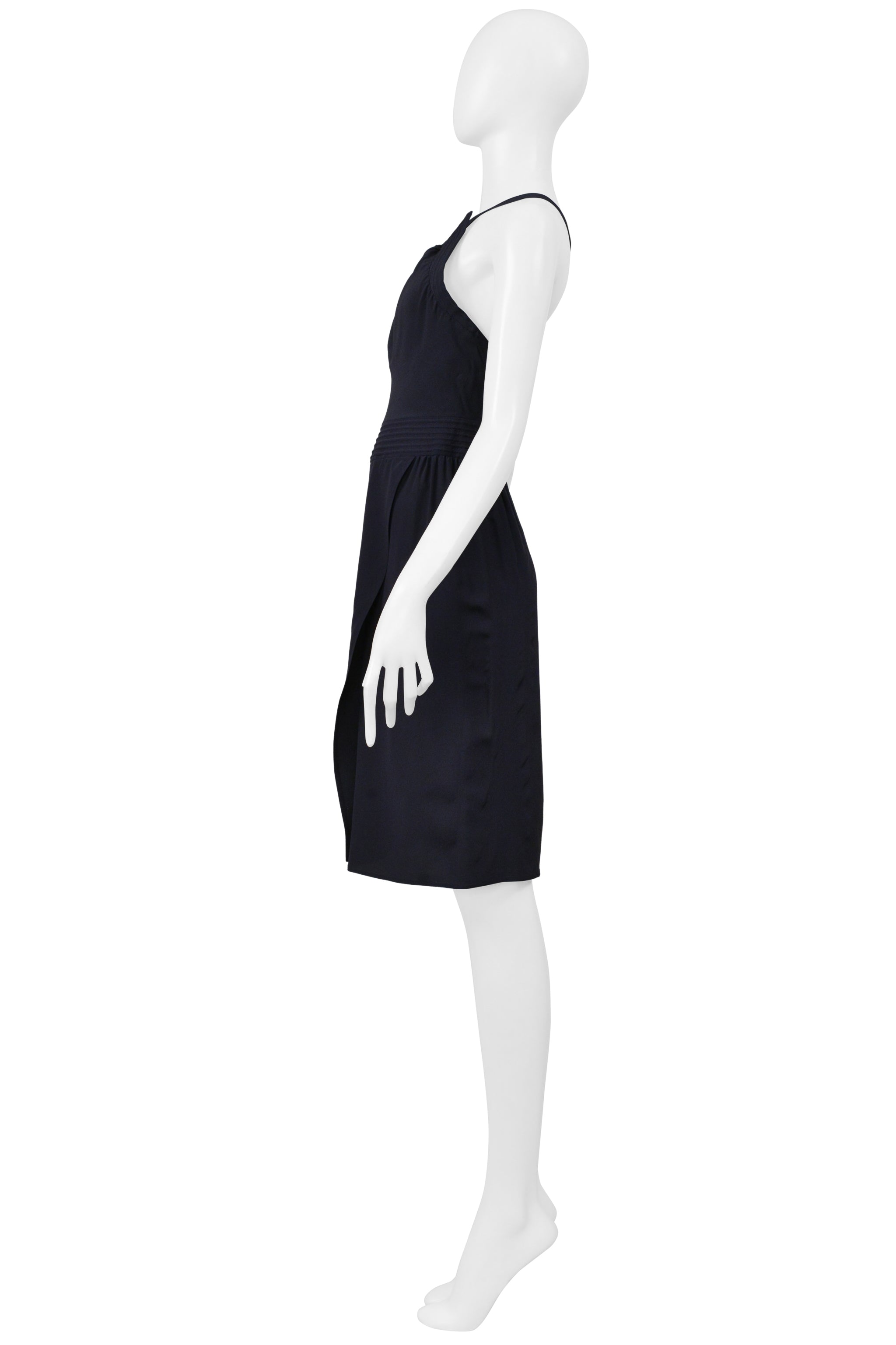 CHLOÉ NAVY ASYMMETRICAL DRESS