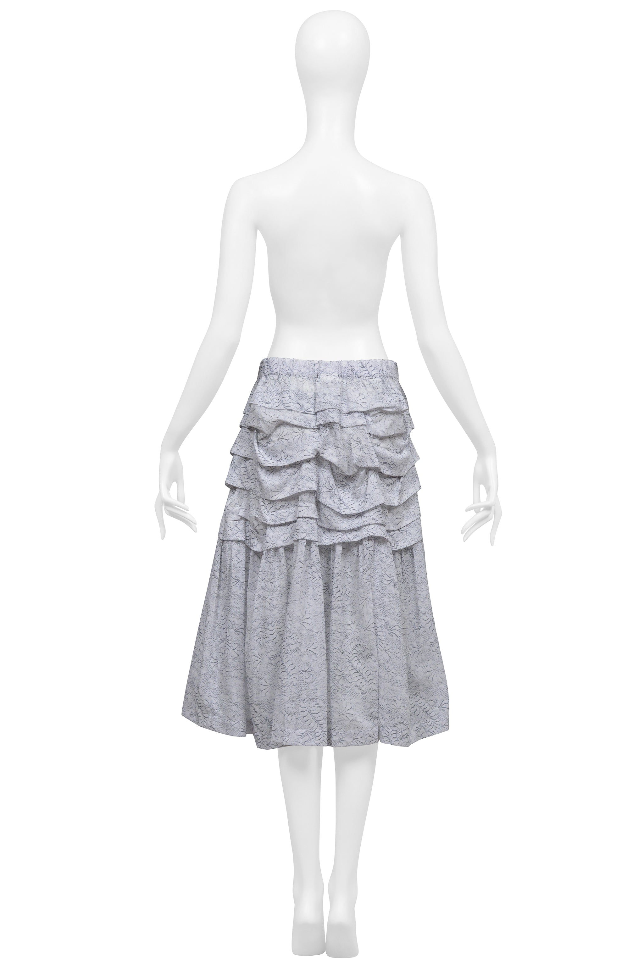 COMME DES GARCONS LAYERED AND GATHERED GREY SKIRT 2006