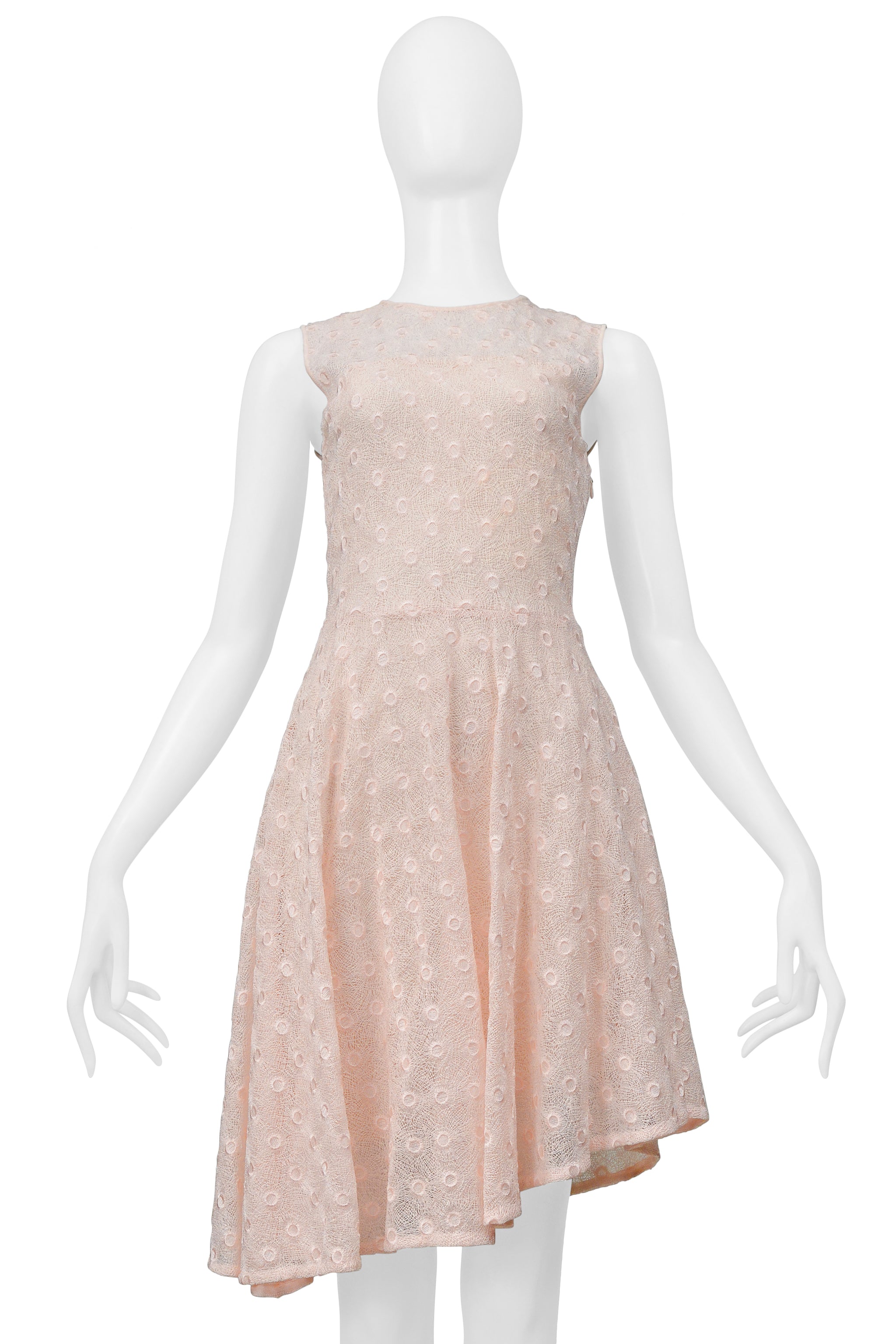 DIOR BY RAF SIMONS PINK LACE CIRCLE DRESS