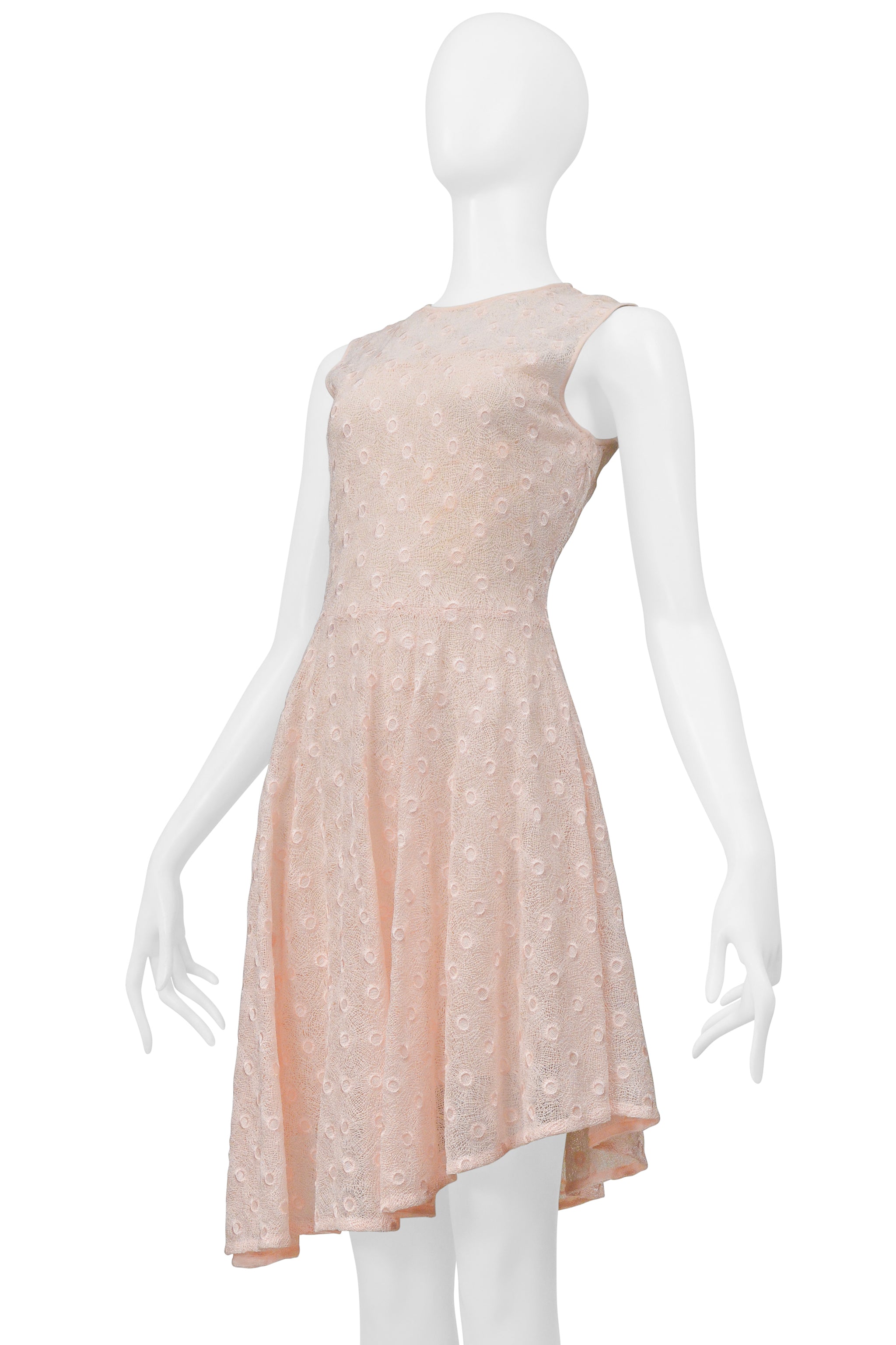 DIOR BY RAF SIMONS PINK LACE CIRCLE DRESS