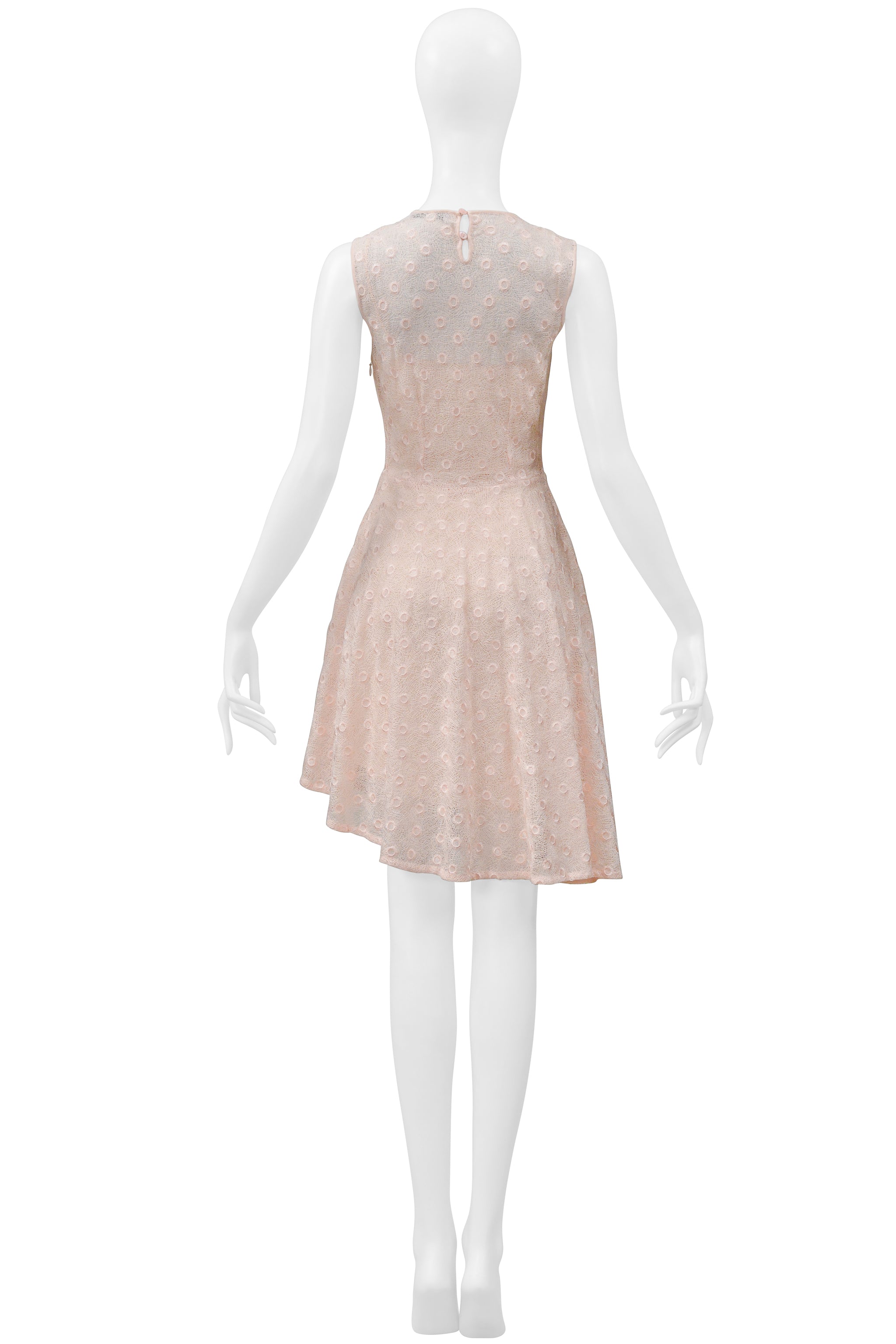 DIOR BY RAF SIMONS PINK LACE CIRCLE DRESS