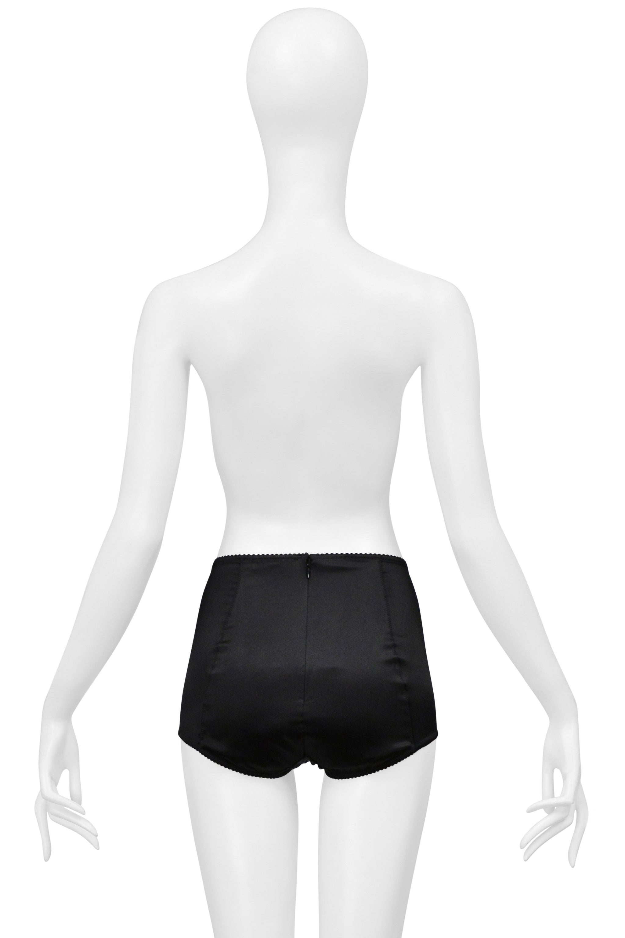 DOLCE & GABBANA BLACK SATIN PINUP BOTTOMS