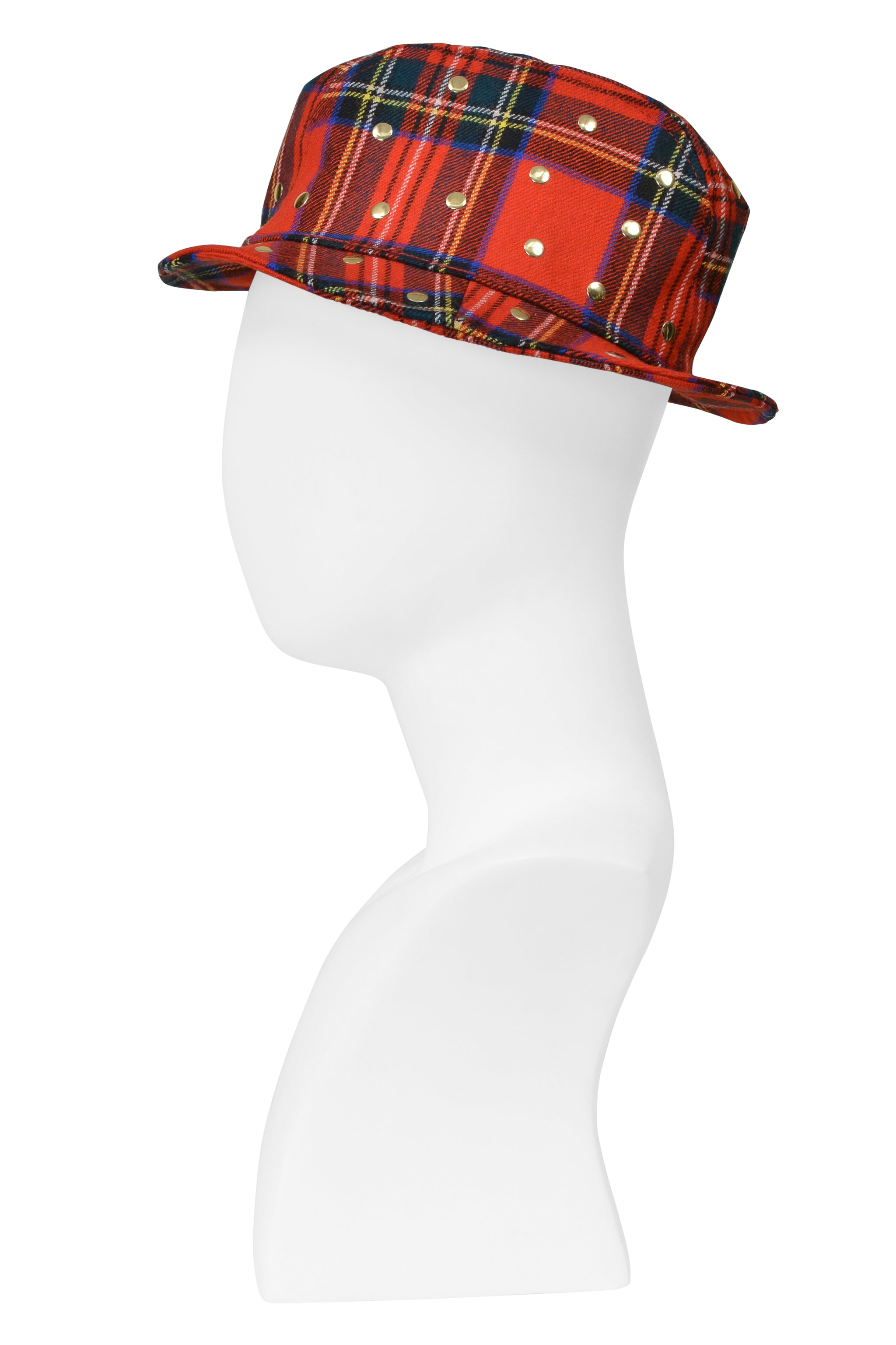 DOLCE & GABBANA D&G PLAID HAT WITH STUDS 2000