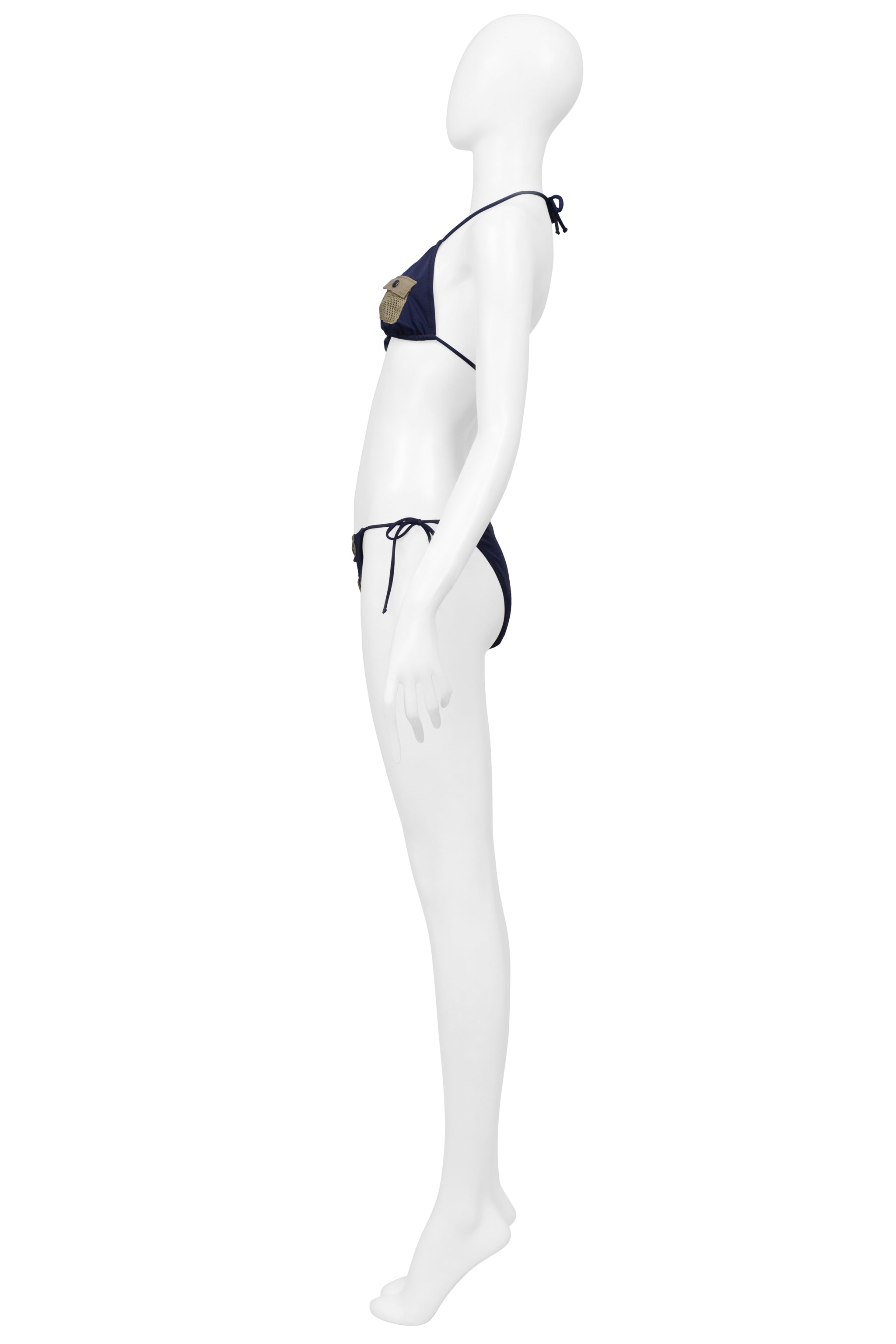 DOLCE & GABBANA D&G NAVY AND ARMY GREEN TACTICAL BIKINI