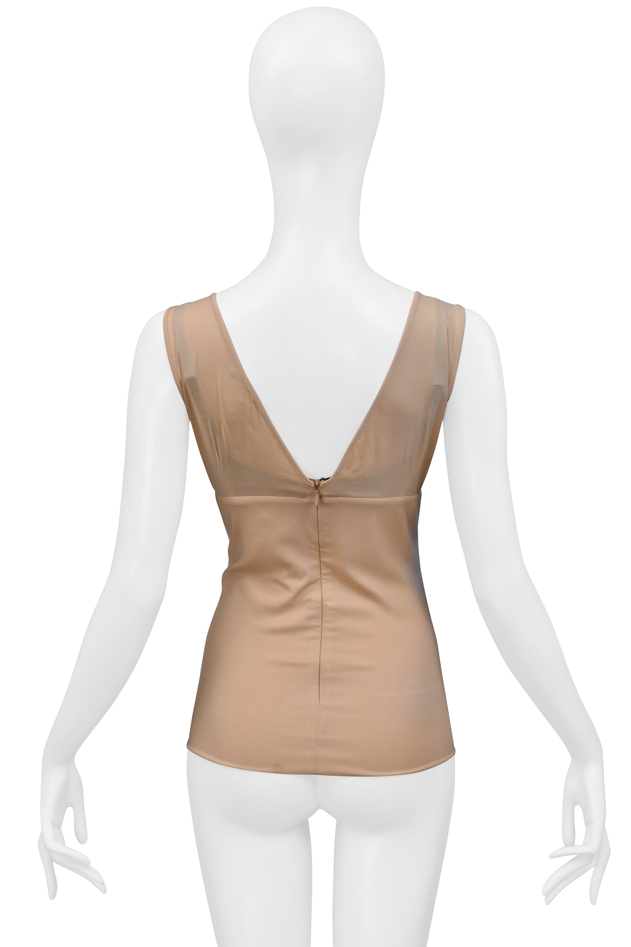 DOLCE & GABBANA D&G TANK CAMISOLE WITH BLACK LACE
