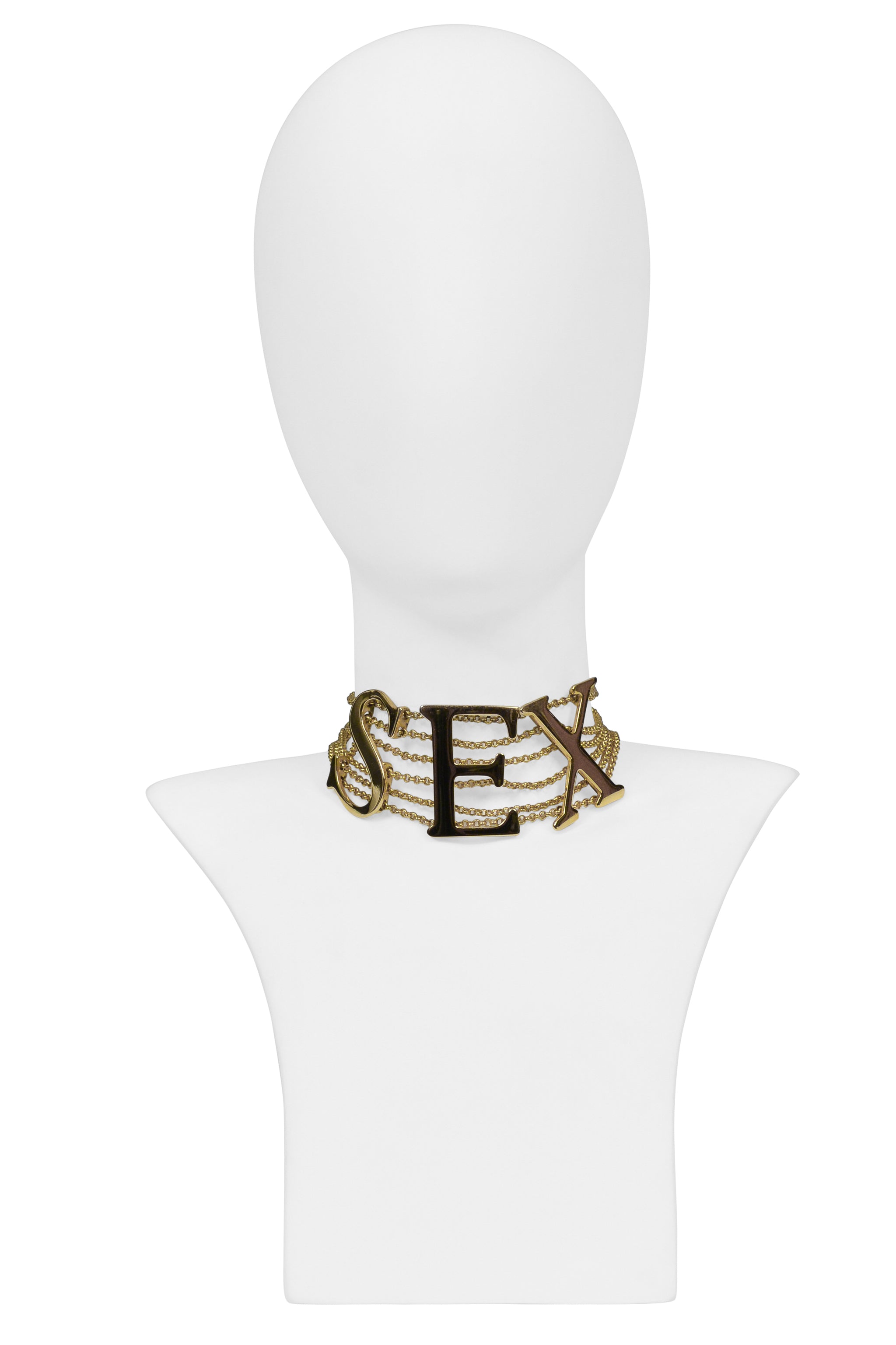 DOLCE & GABBANA GOLD "SEX" CHOKER NECKLACE 2003