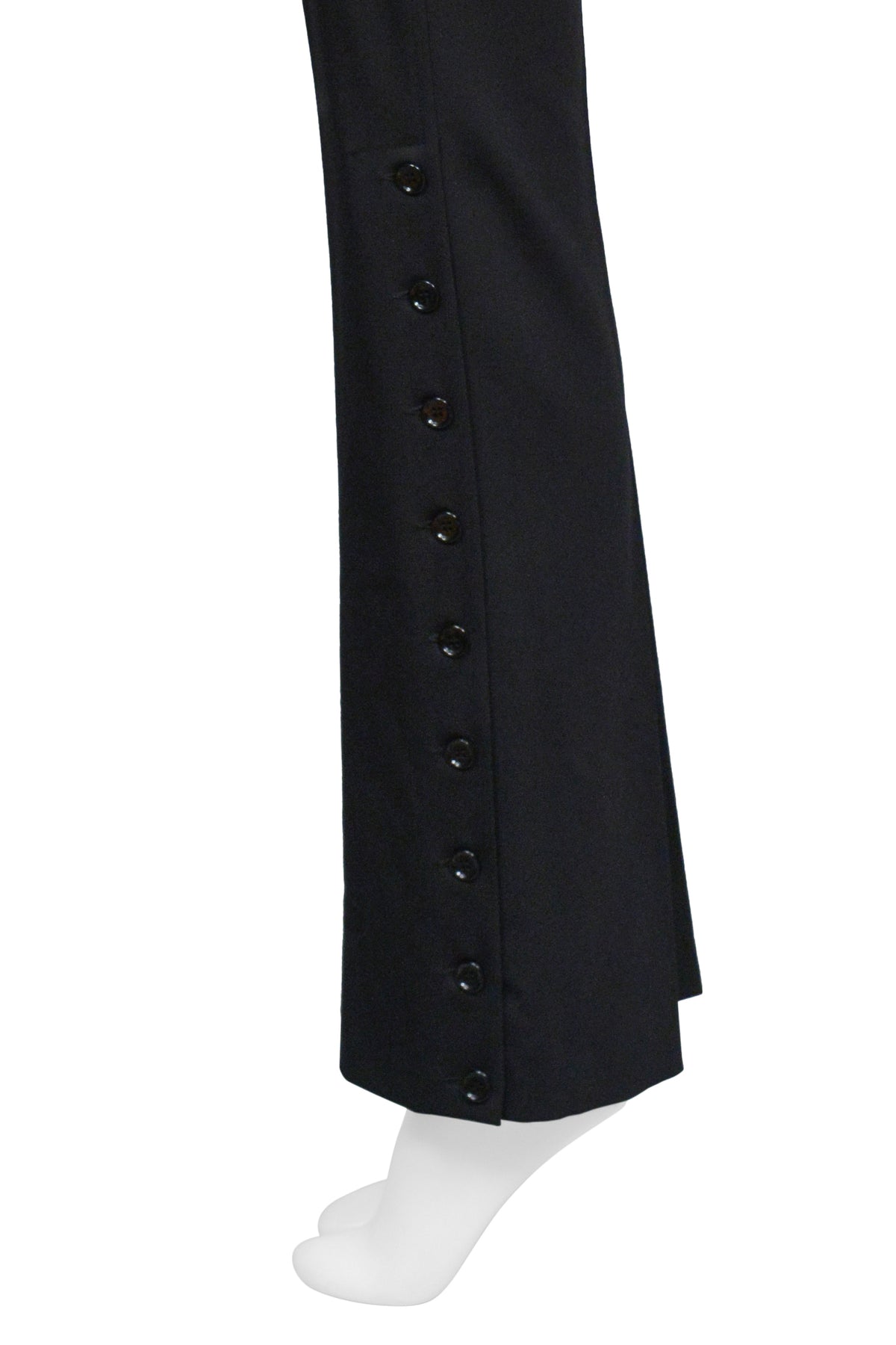 DOLCE & GABBANA BLACK CORSET PANTS WITH SIDE BUTTONS