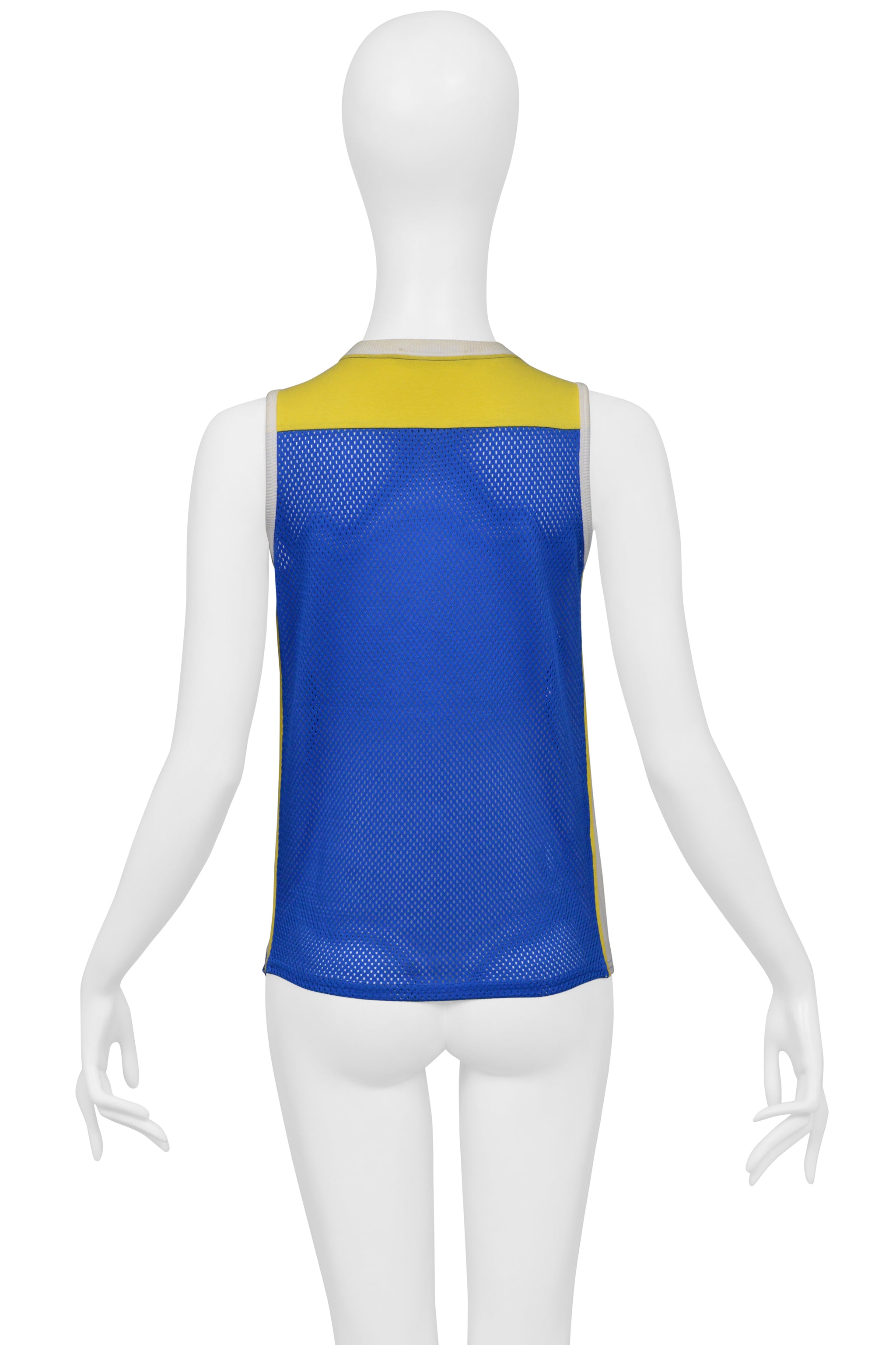 DOLCE & GABBANA BLUE SPORTS "STARS" JERSEY WITH SEQUINS C. 2004