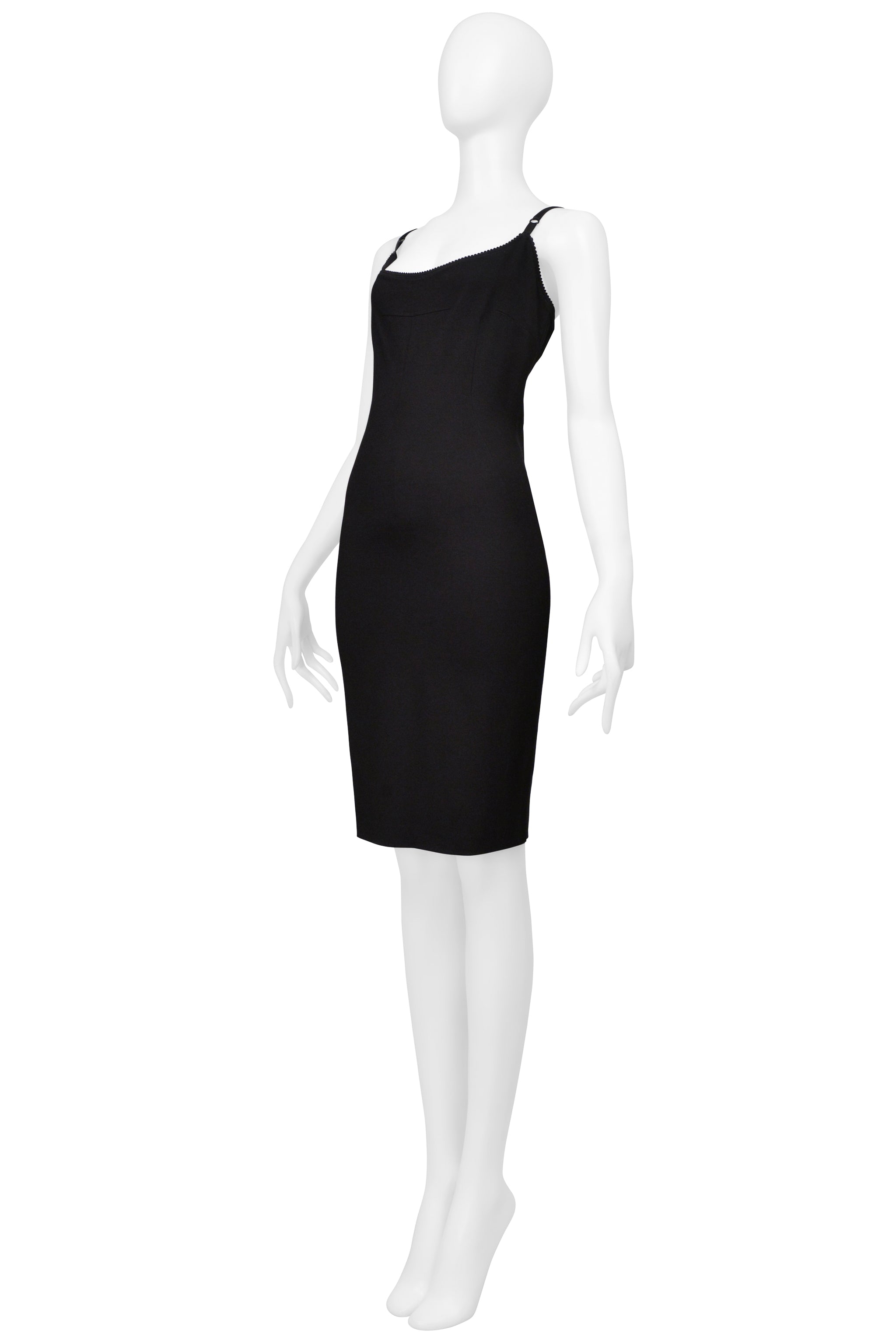 DOLCE & GABBANA D&G BLACK DRESS WITH CUTOUT BACK