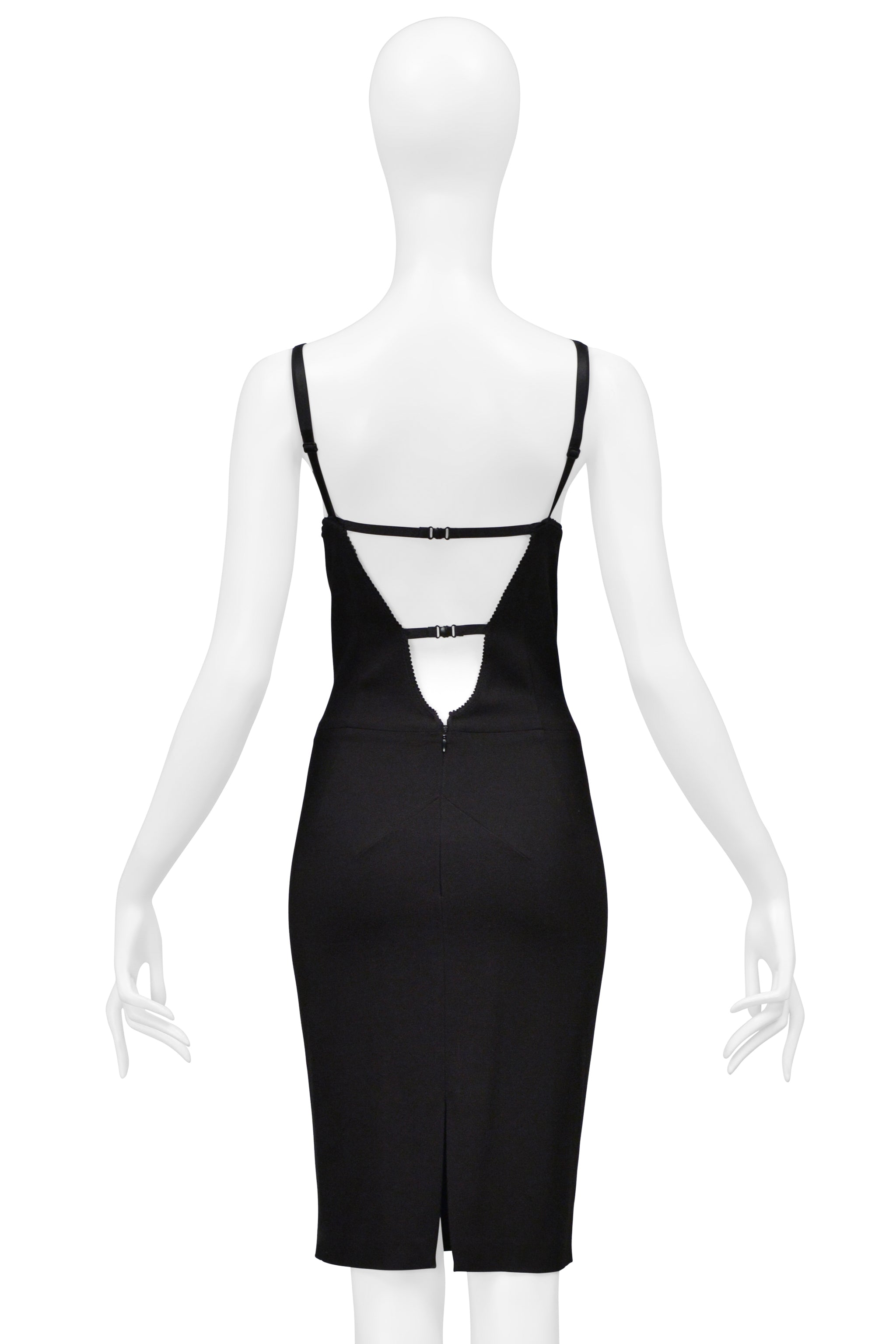DOLCE & GABBANA D&G BLACK DRESS WITH CUTOUT BACK