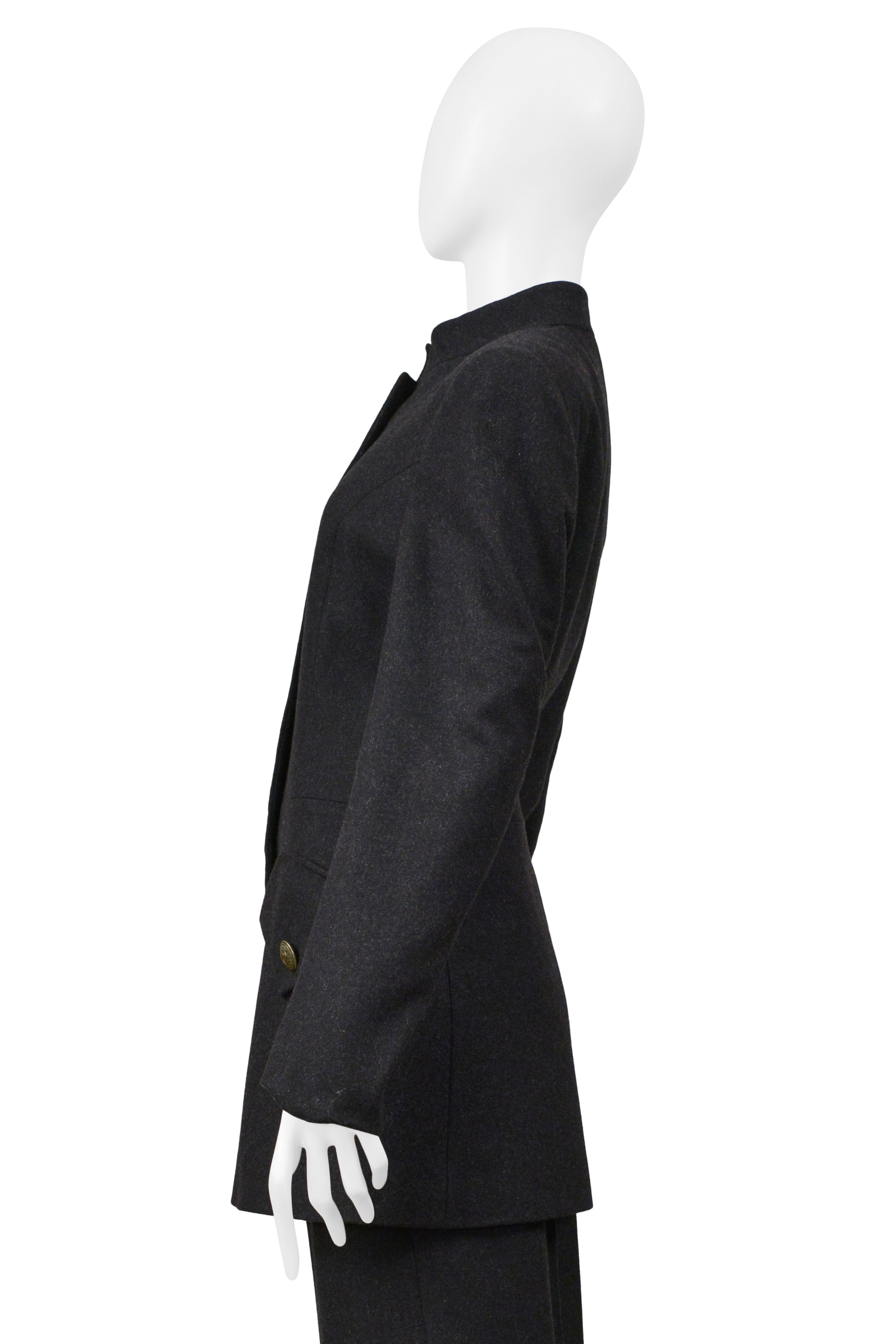 DOLCE & GABBANA CHARCOAL WOOL SUIT ENSEMBLE