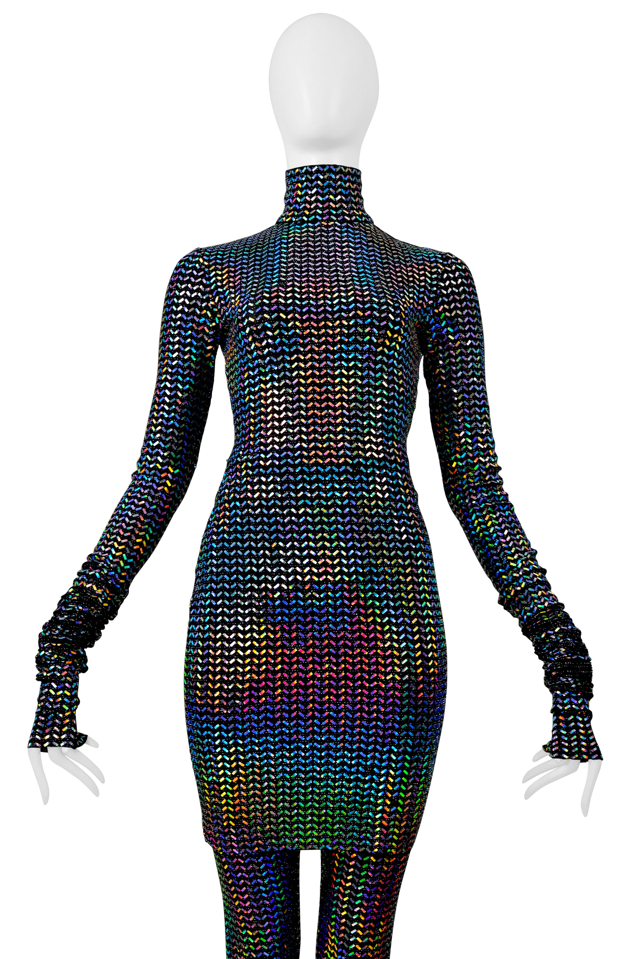 DOLCE & GABBANA LONG RAINBOW SEQUIN LEGGING ENSEMBLE 2021