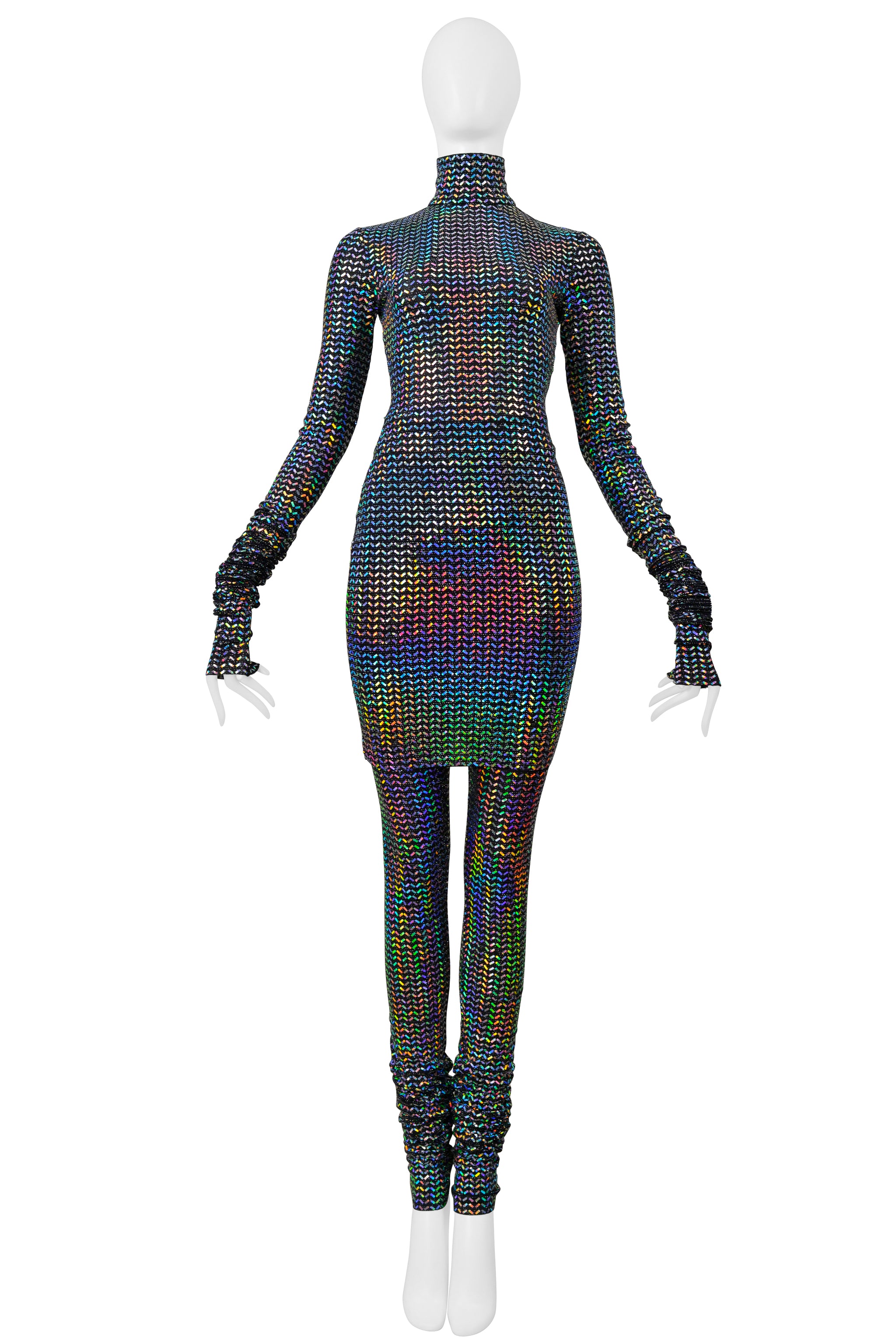 DOLCE & GABBANA LONG RAINBOW SEQUIN LEGGING ENSEMBLE 2021