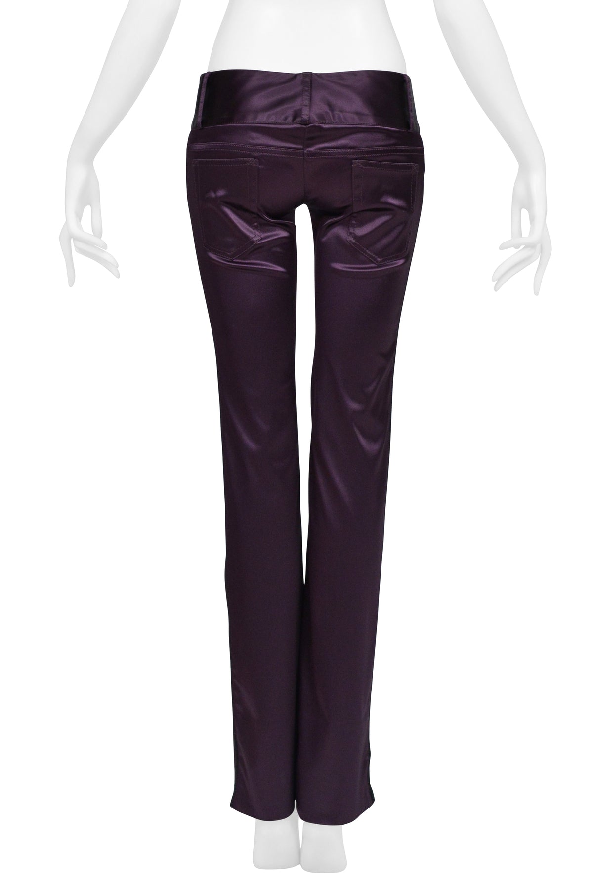 DOLCE & GABBANA PURPLE SATIN EVENING JACKET AND PANTS ENSEMBLE