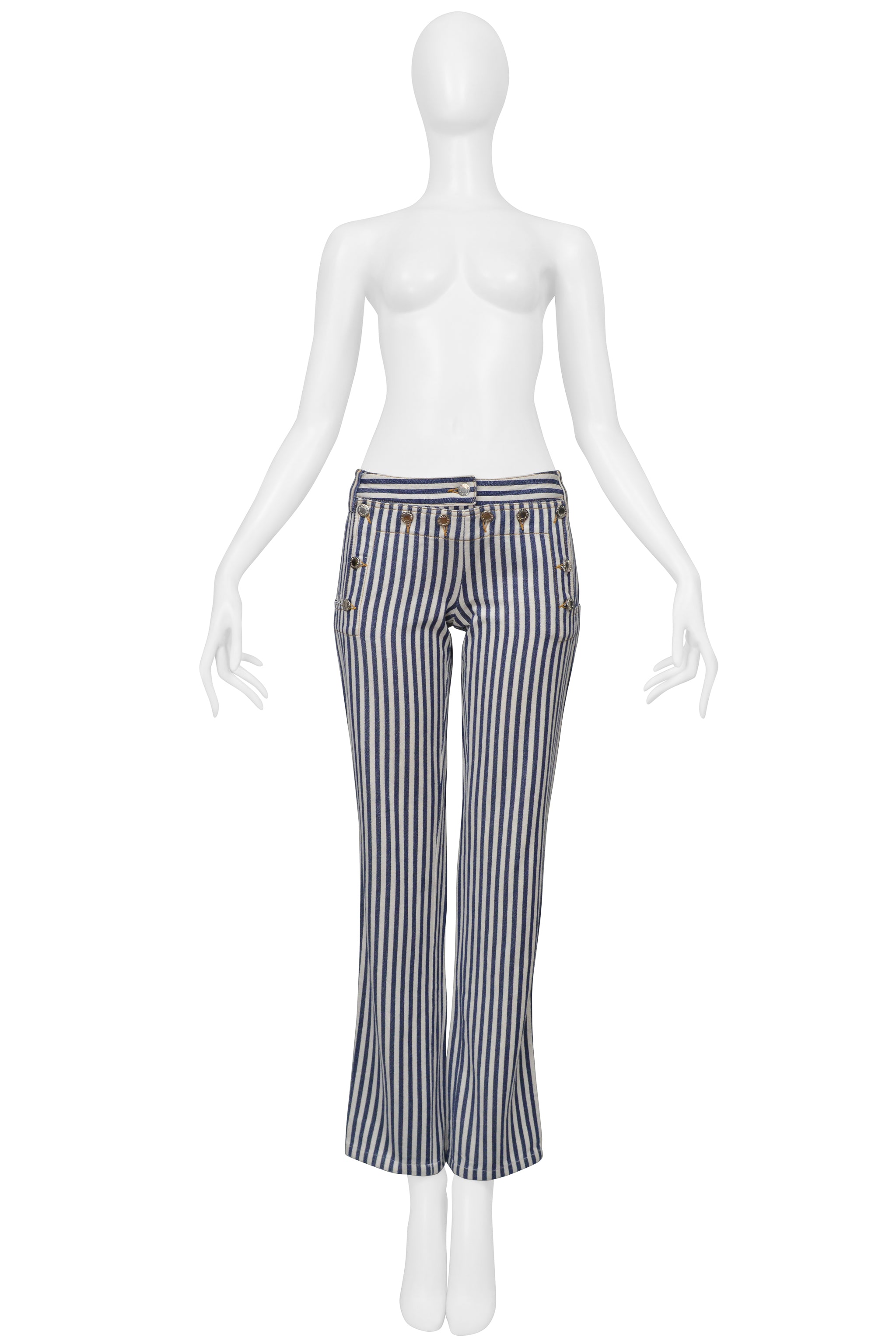 DOLCE & GABBANA STRIPED "SEX" JEANS