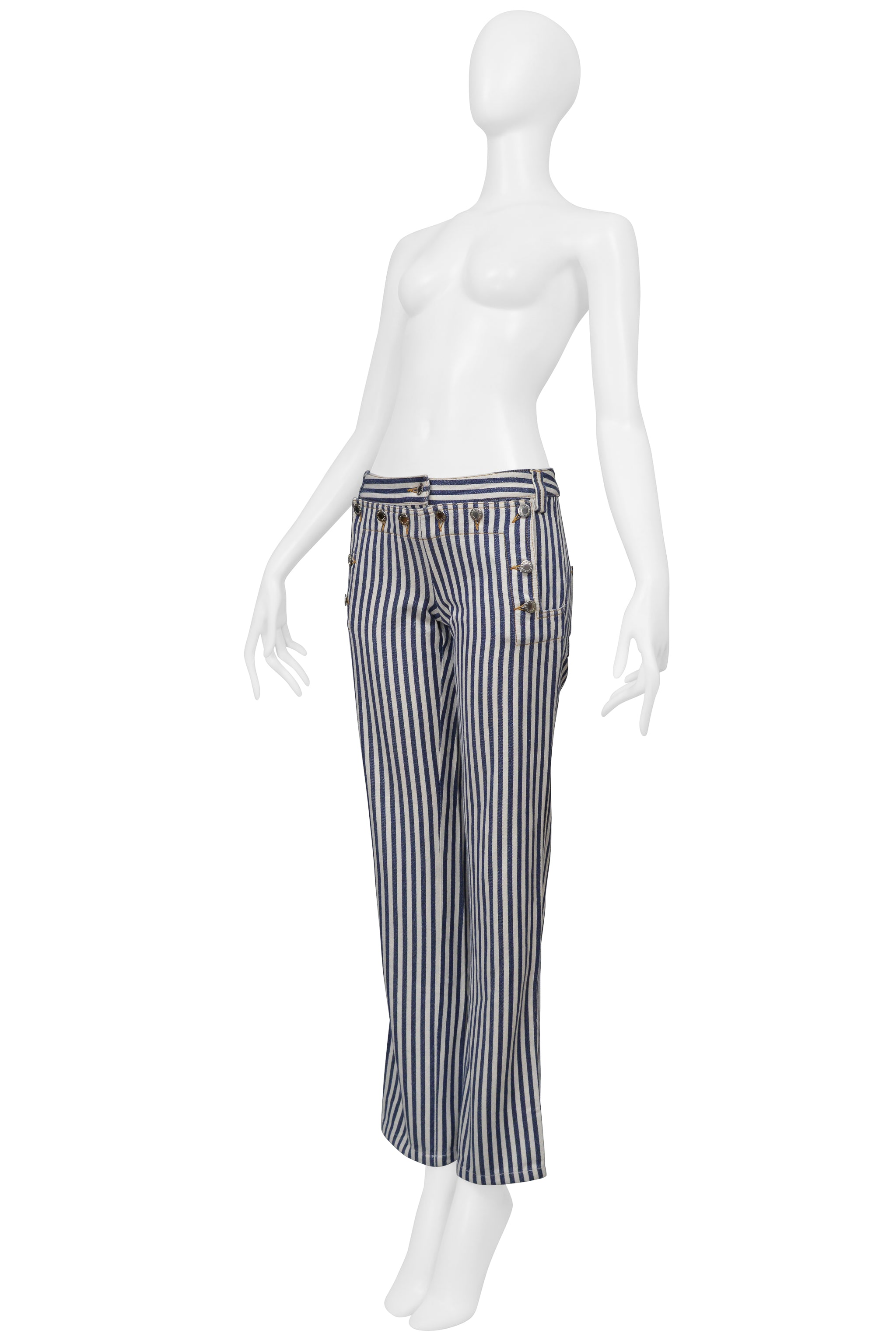 DOLCE & GABBANA STRIPED "SEX" JEANS