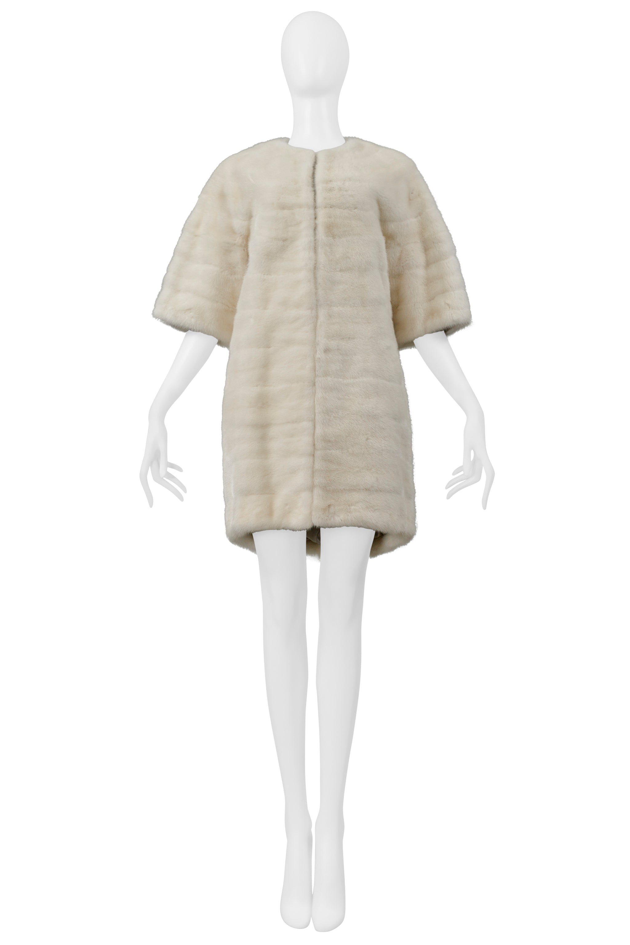 DOLCE & GABBANA WHITE MINK COAT 2015