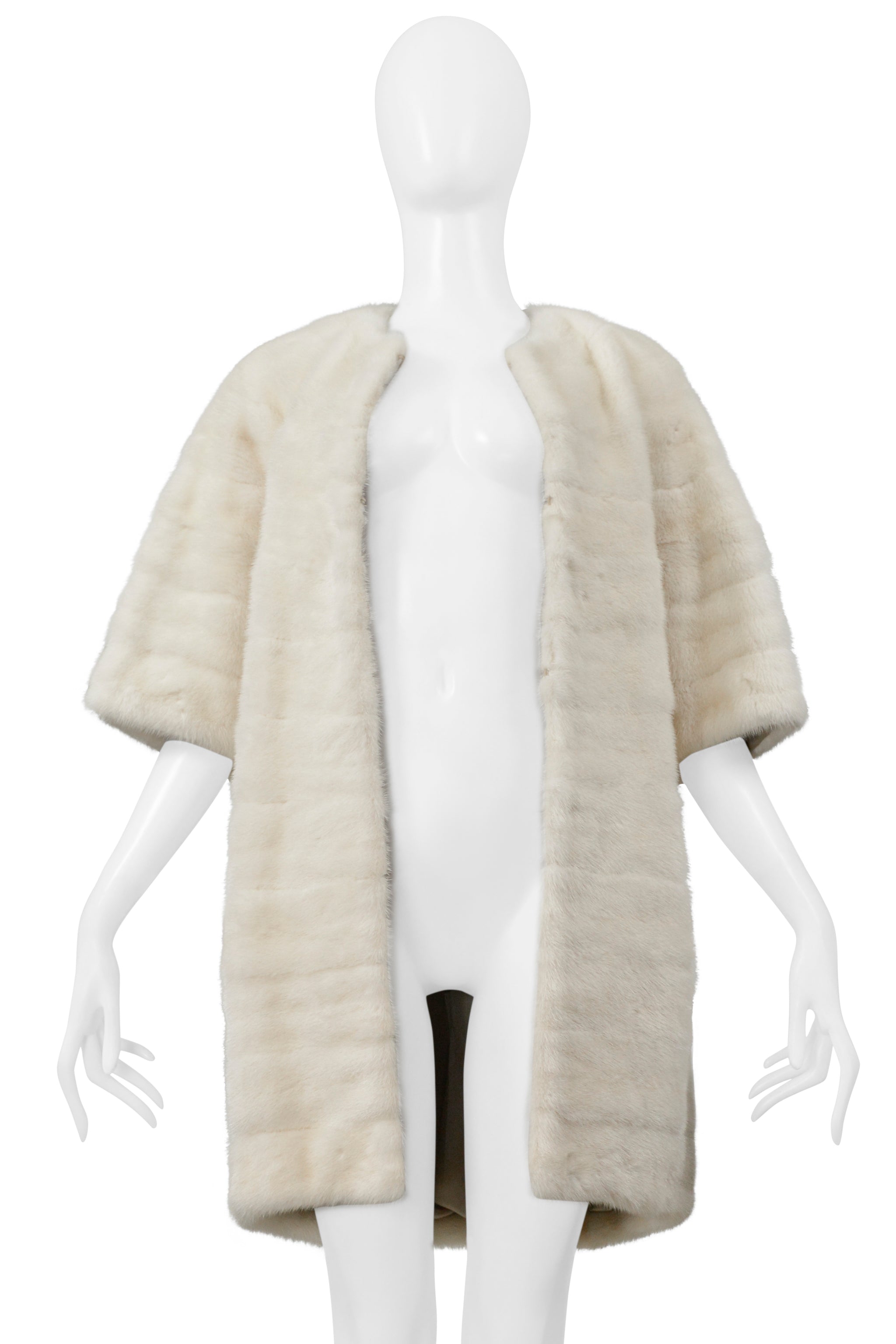 DOLCE & GABBANA WHITE MINK COAT 2015