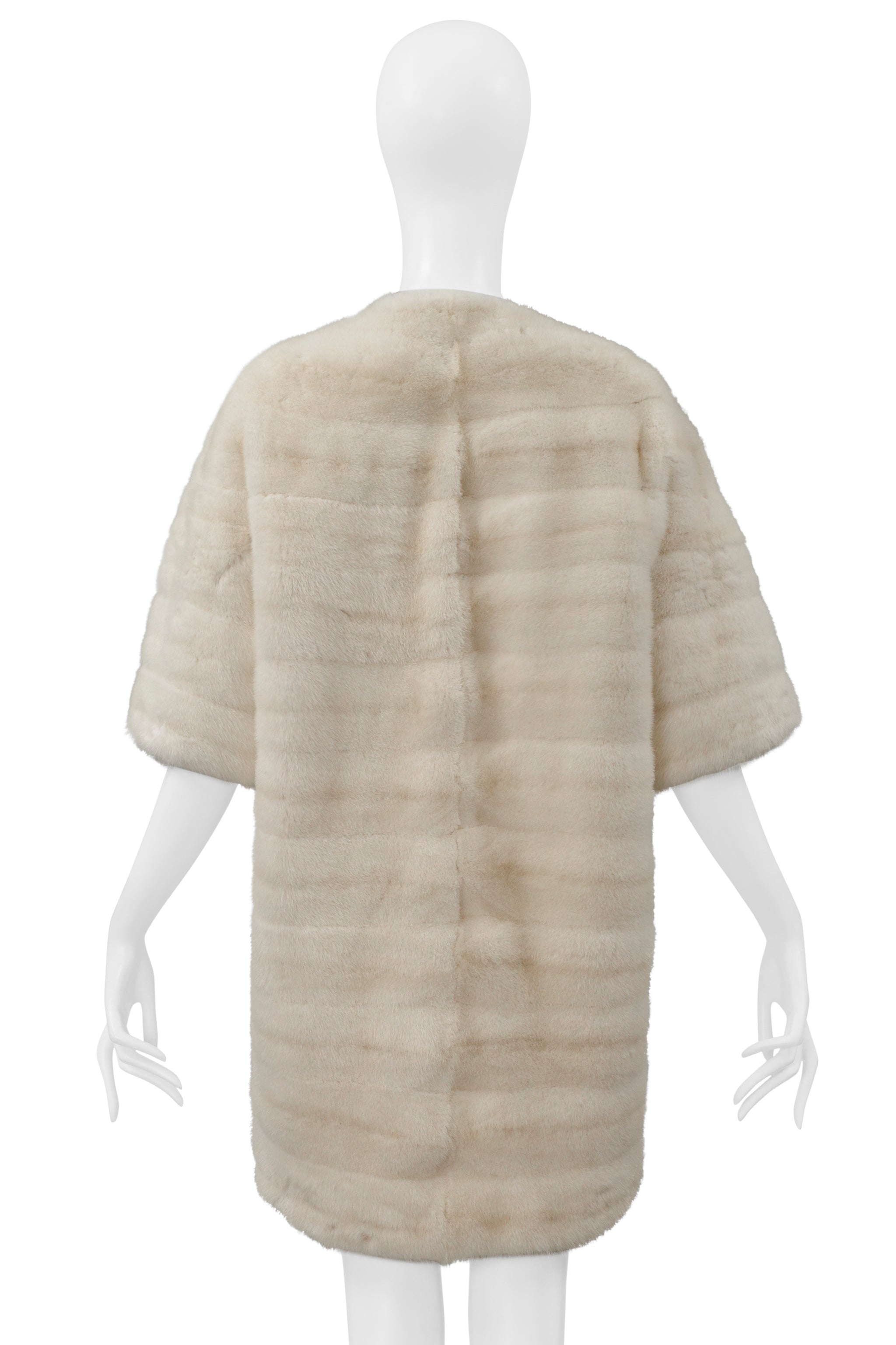 DOLCE & GABBANA WHITE MINK COAT 2015