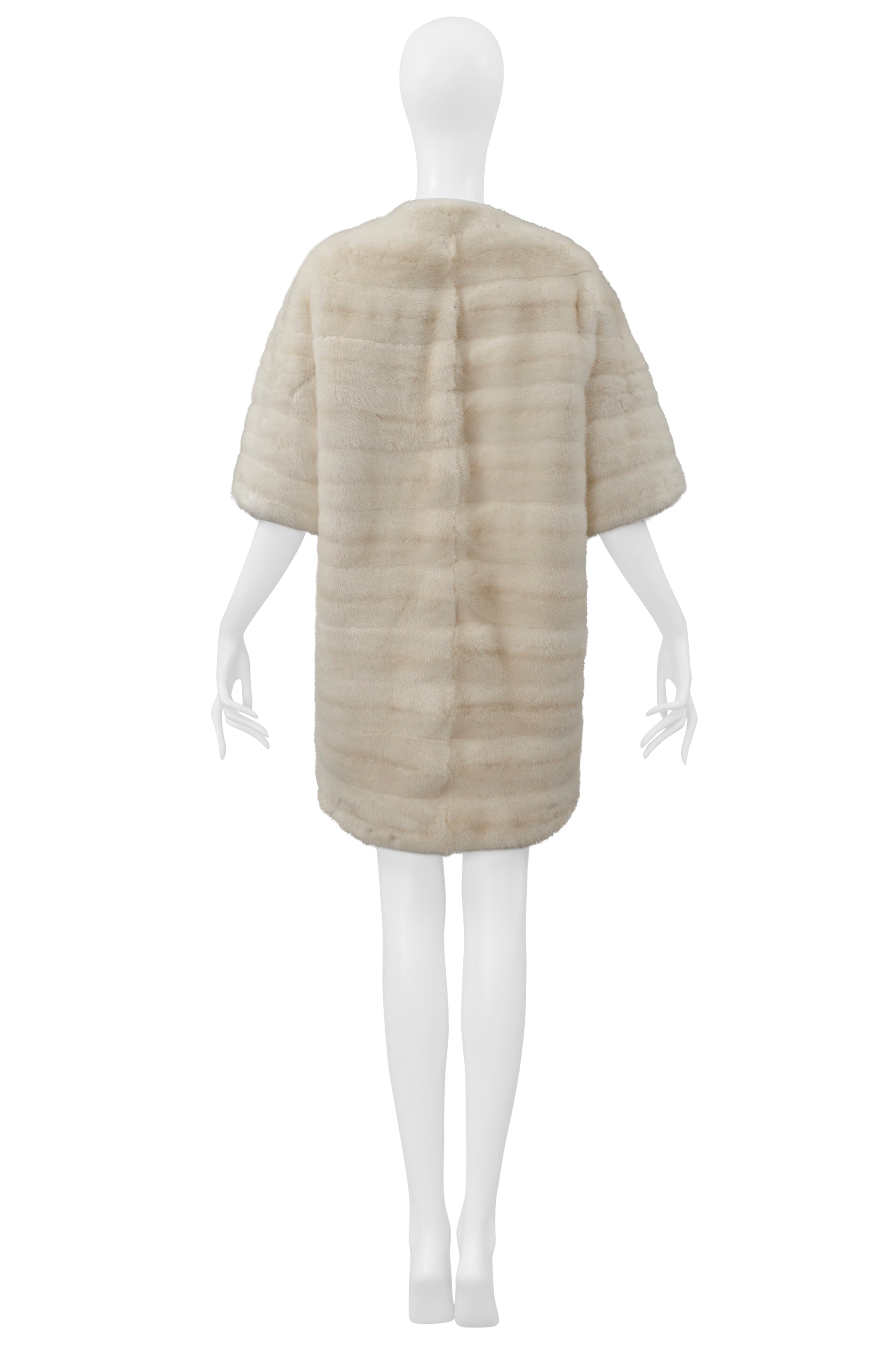 DOLCE & GABBANA WHITE MINK COAT 2015