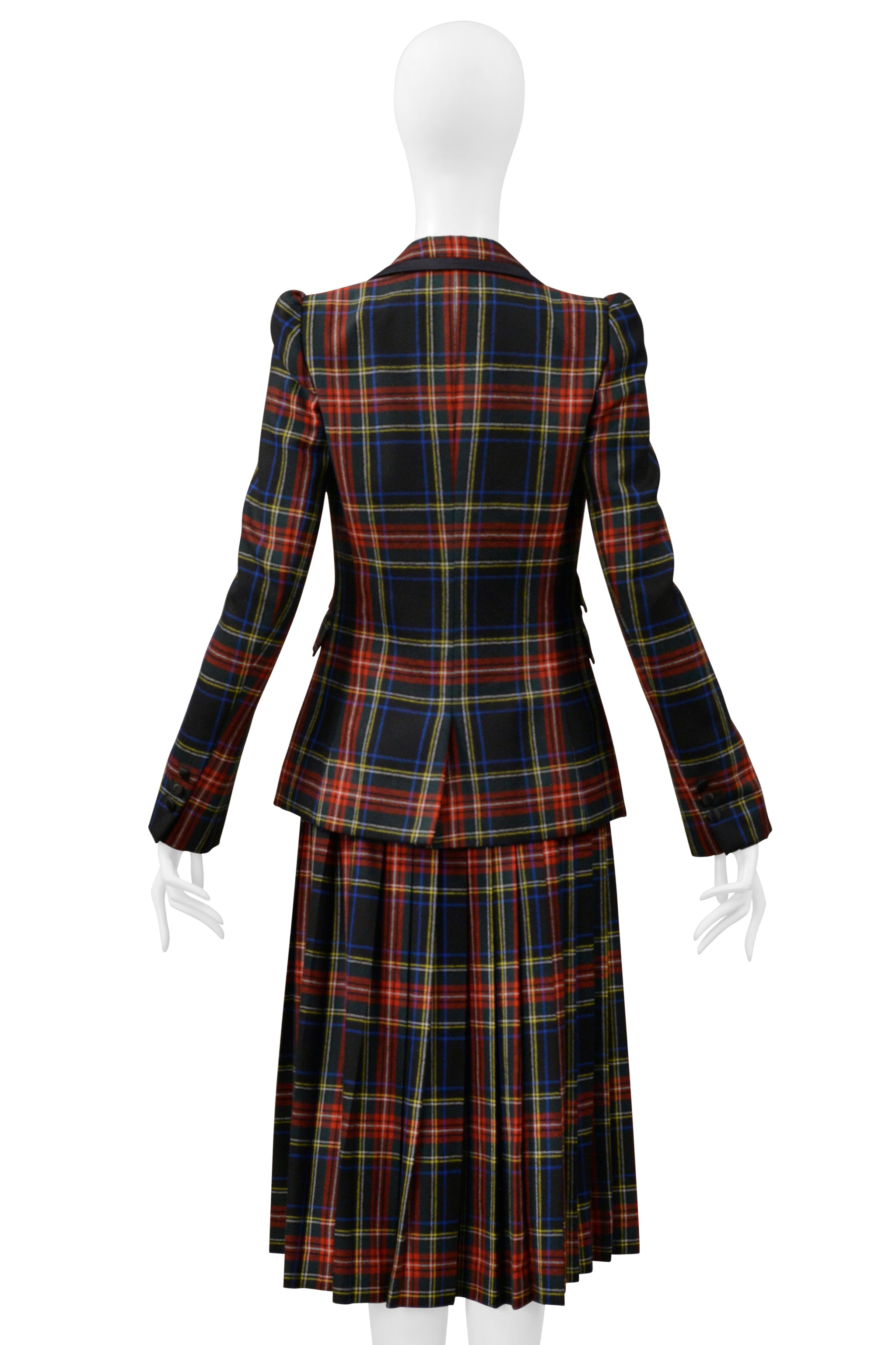 DOLCE & GABBANA D&G TARTAN PLAID JACKET & SKIRT ENSEMBLE 2008