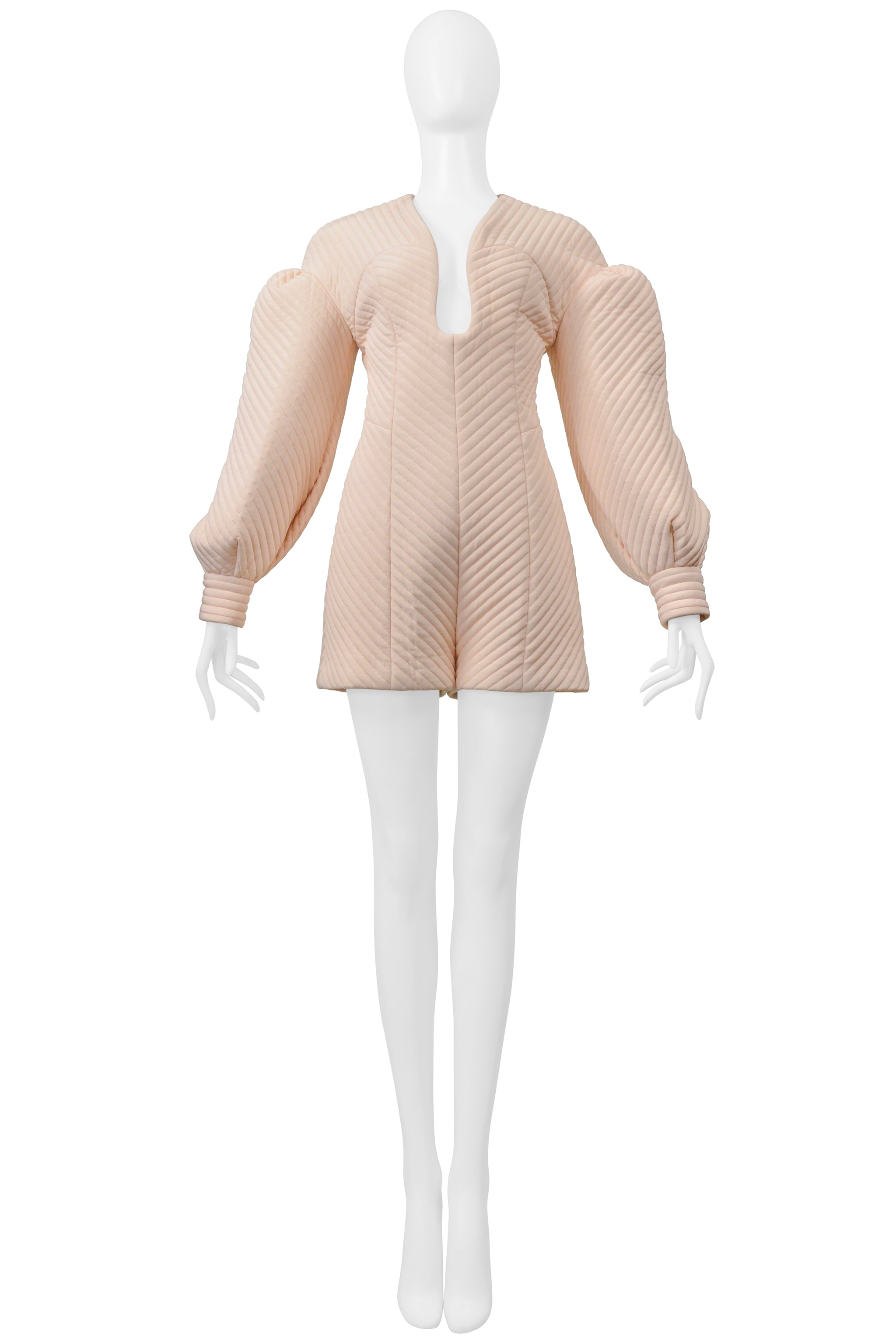 FENDI PINK PADDED ARCHITECTURAL MINI ROMPER 2020